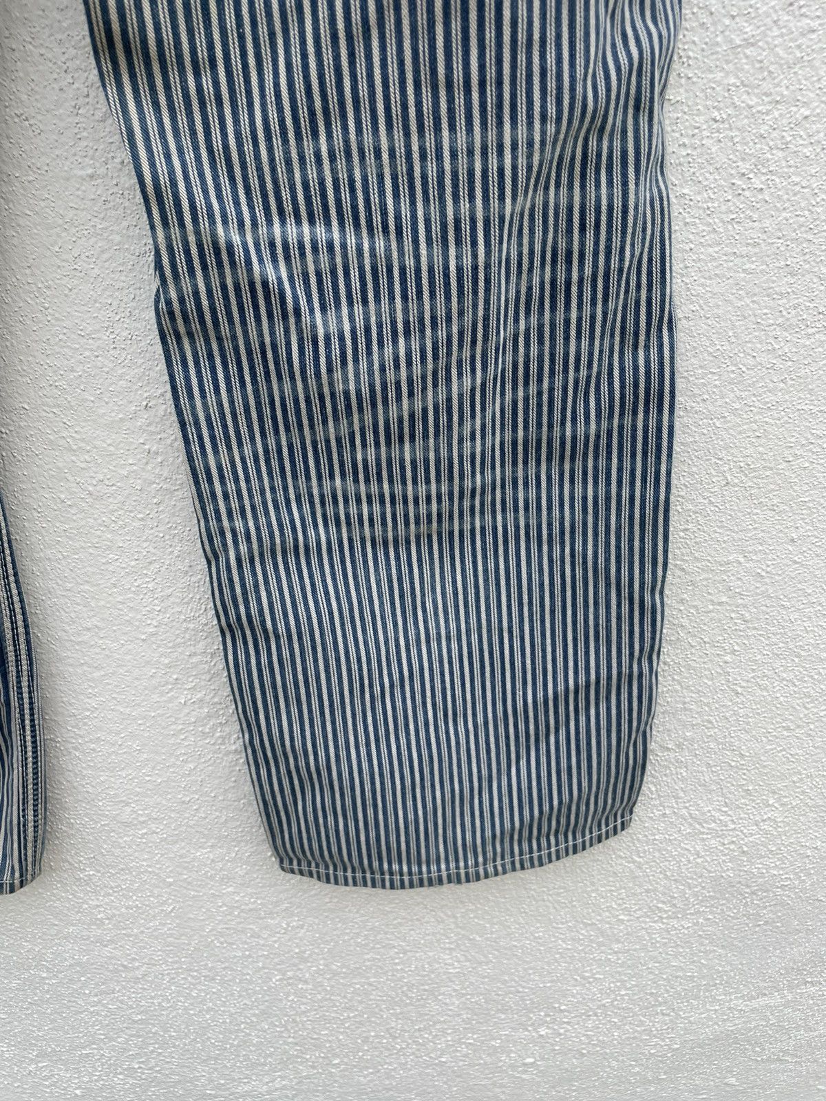 Lee Lee Sanforized Hickory Striped Carpenter Cropped Pants Size US 30 / EU 46 - 10 Thumbnail