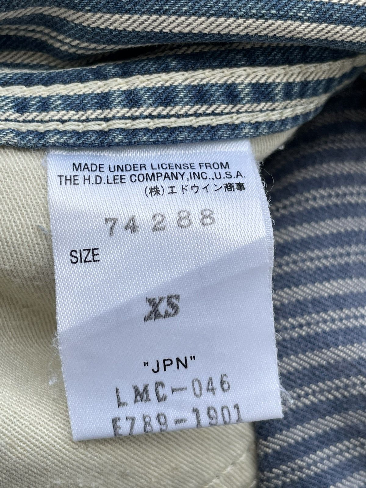 Lee Lee Sanforized Hickory Striped Carpenter Cropped Pants Size US 30 / EU 46 - 13 Thumbnail