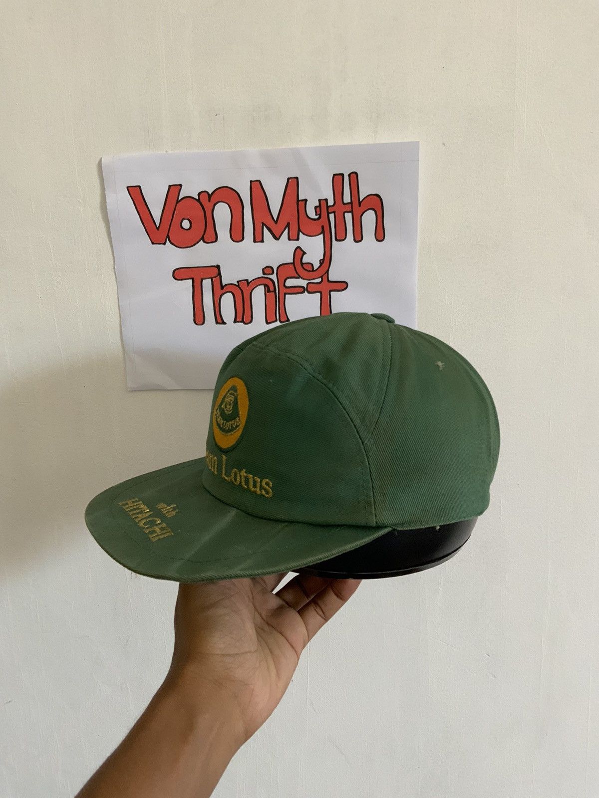 Japanese Brand Vintage Team Lotus x Hitachi Japan Fade Racing Hat Size ONE SIZE - 3 Thumbnail