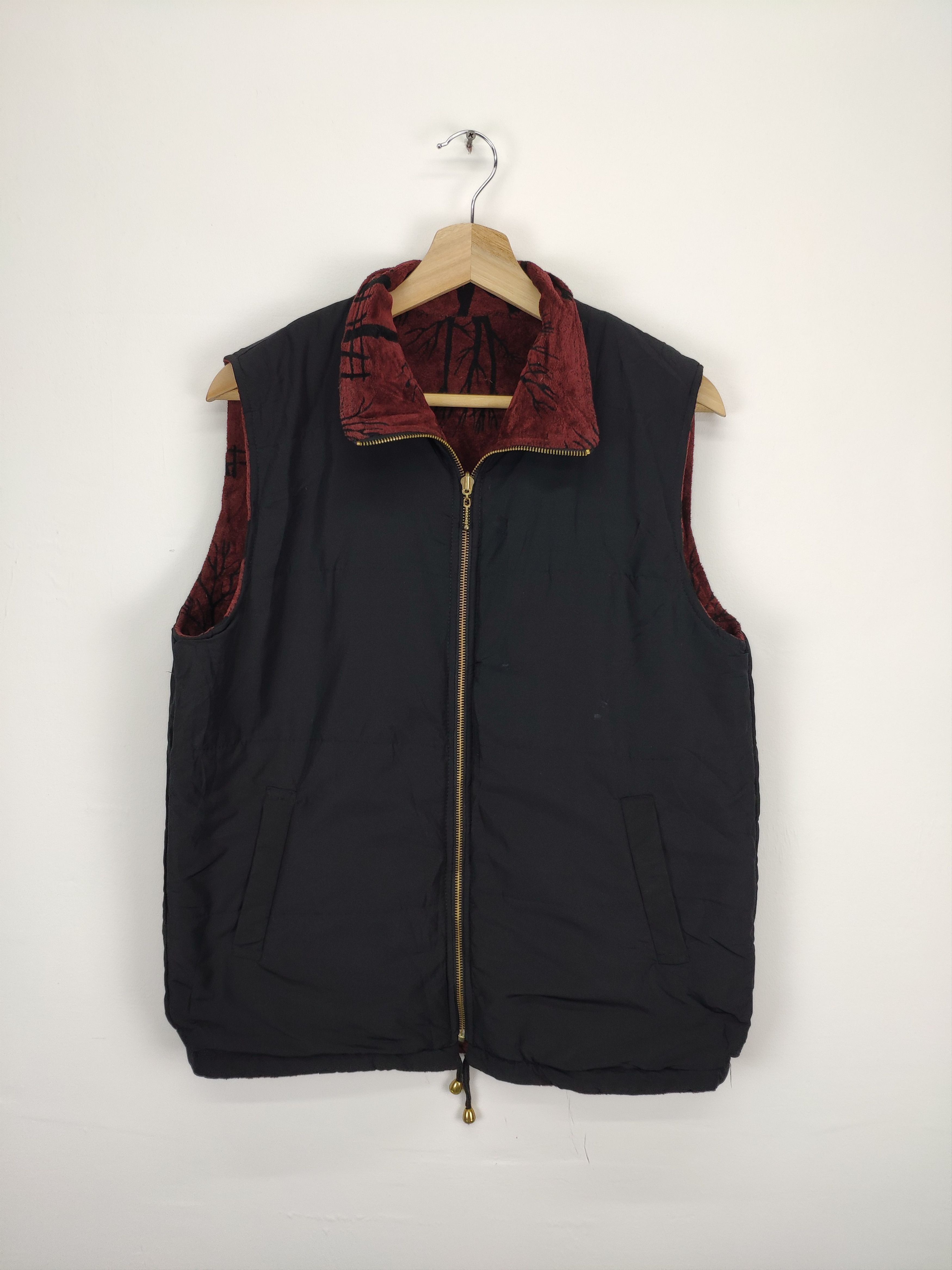 Japanese Brand × Vintage Vintage Fleece Vest Fullprint Reversible by Elegance Size M / US 6-8 / IT 42-44 - 13 Thumbnail