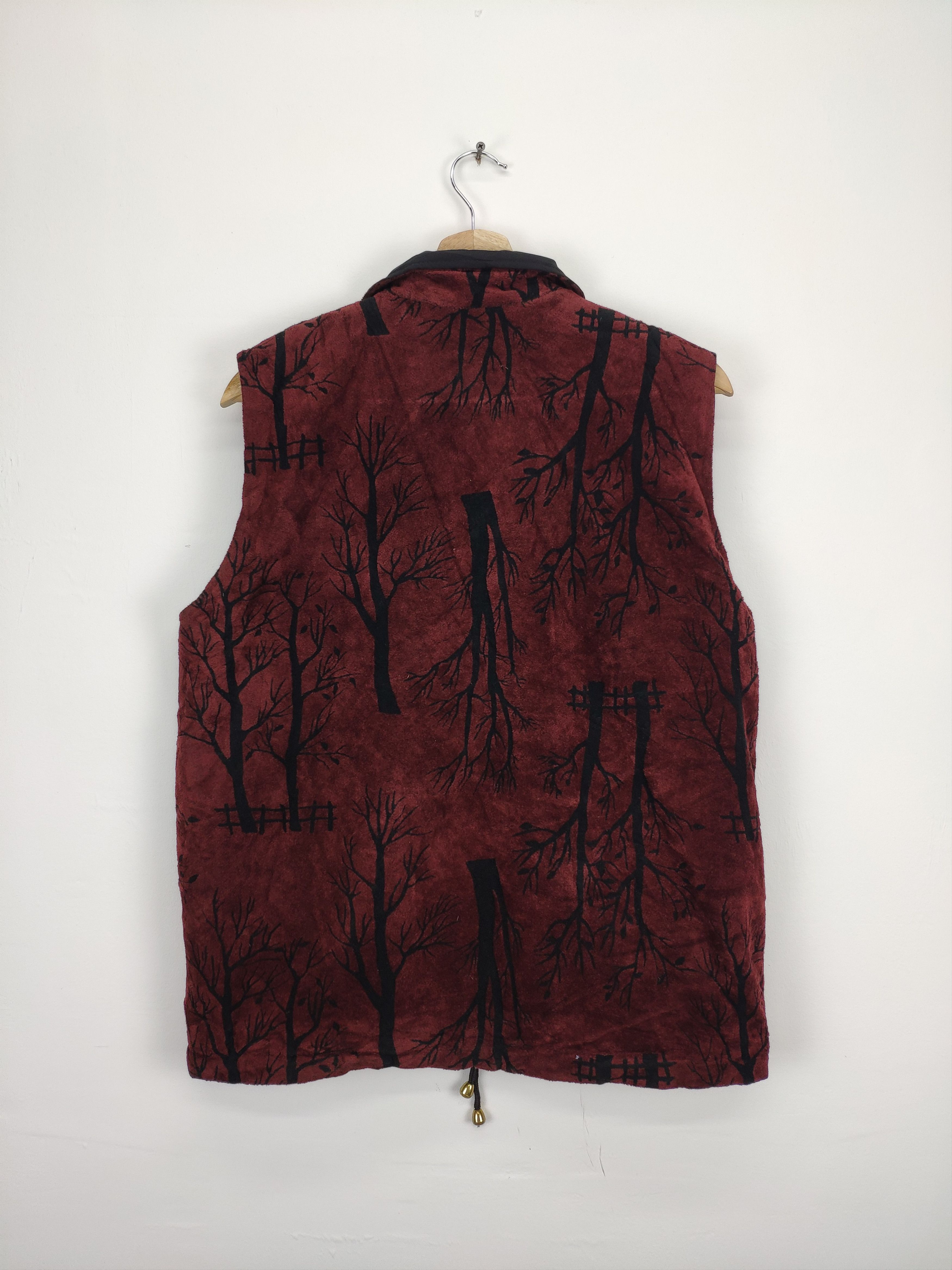 Japanese Brand × Vintage Vintage Fleece Vest Fullprint Reversible by Elegance Size M / US 6-8 / IT 42-44 - 7 Thumbnail