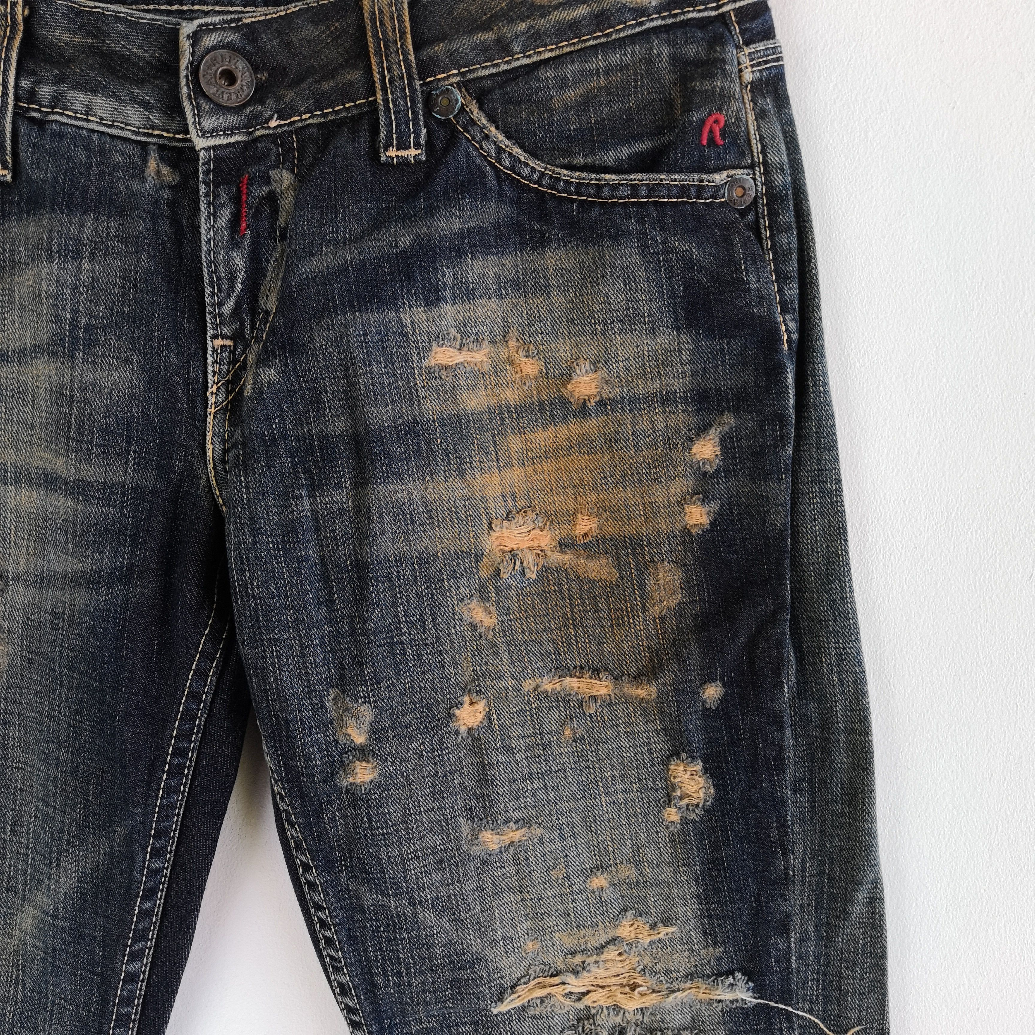 Japanese Brand Vintage Reply Selvedge Distresses Jeans Japanese Denim Size 28" / US 6 / IT 42 - 9 Thumbnail