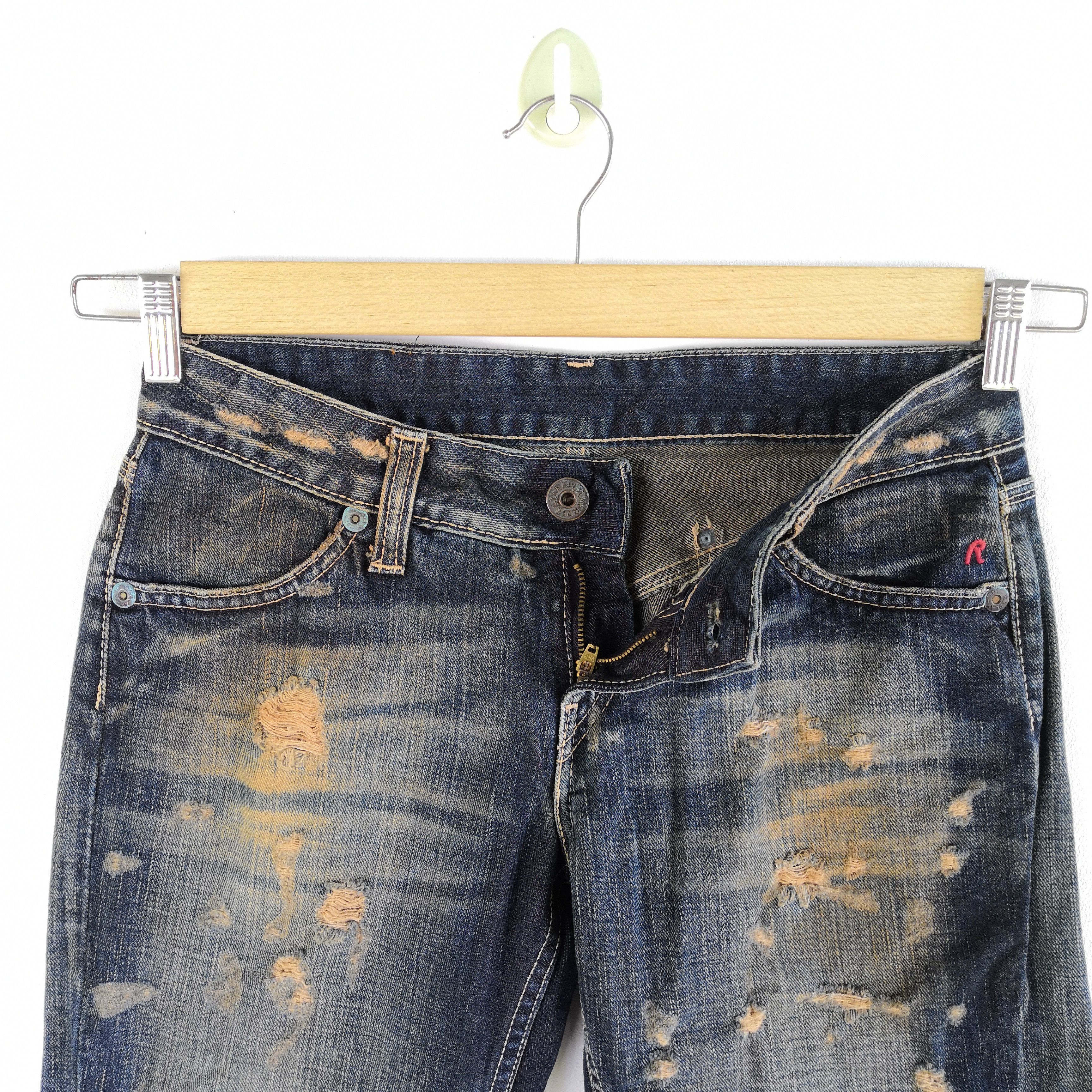 Japanese Brand Vintage Reply Selvedge Distresses Jeans Japanese Denim Size 28" / US 6 / IT 42 - 11 Thumbnail