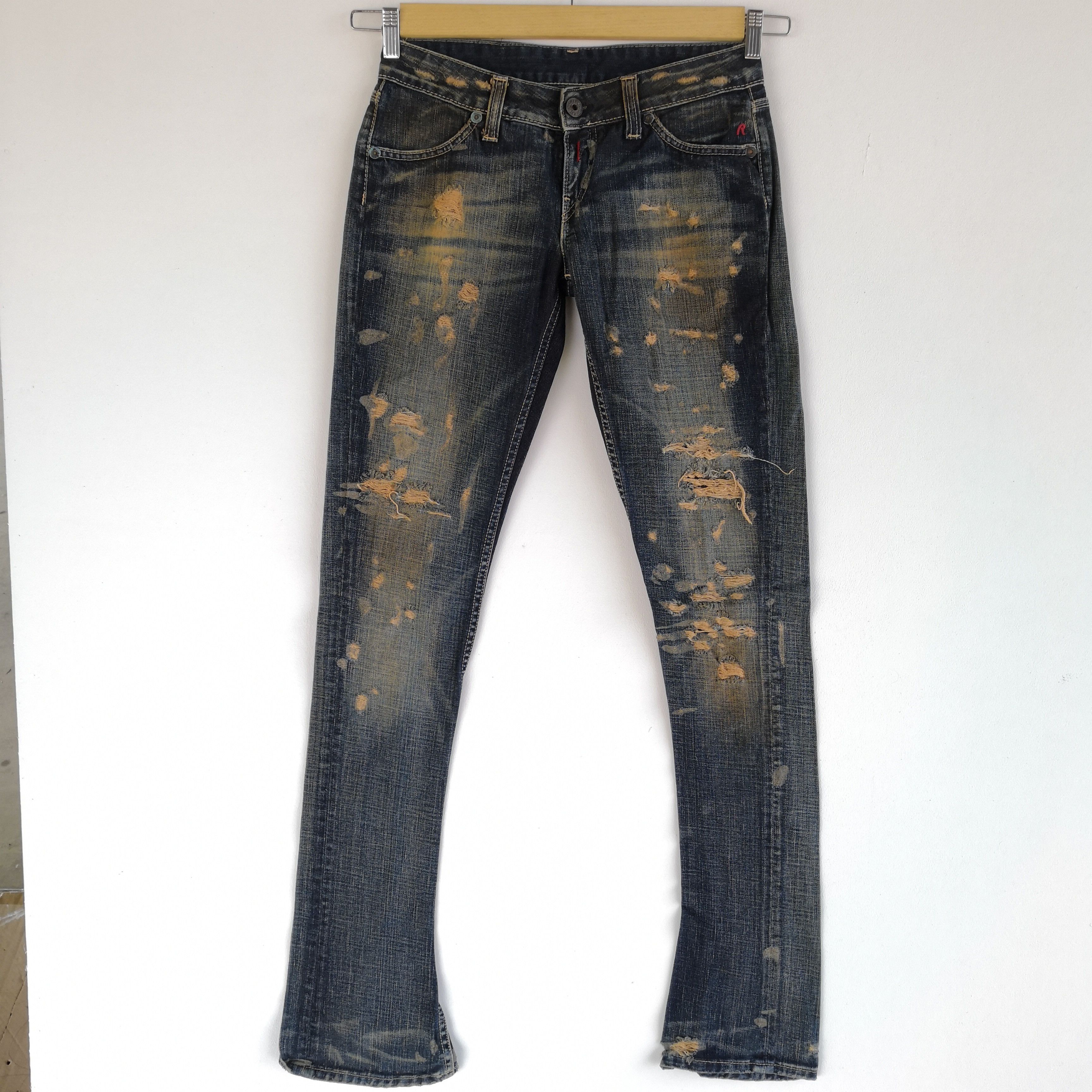 Japanese Brand Vintage Reply Selvedge Distresses Jeans Japanese Denim Size 28" / US 6 / IT 42 - 4 Thumbnail