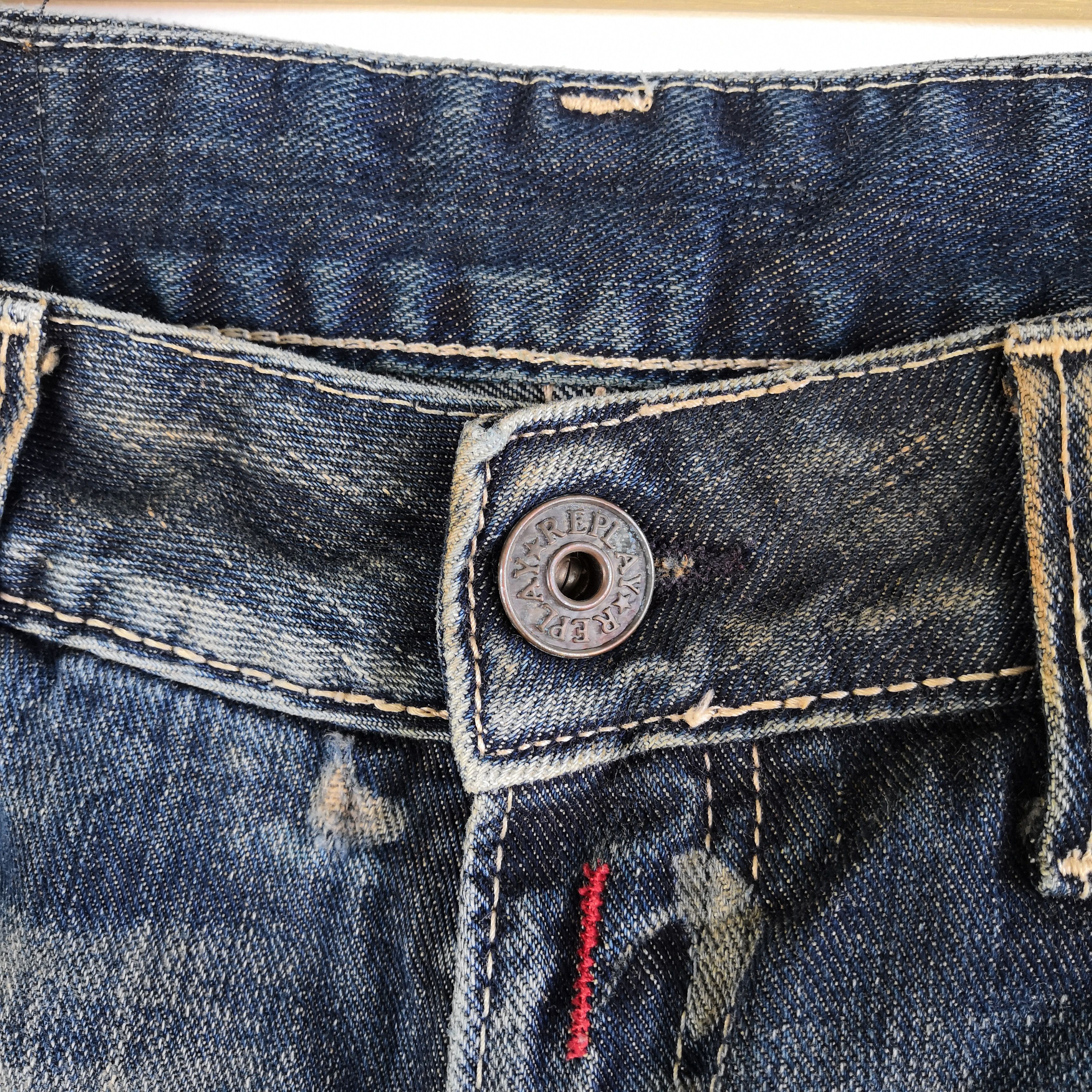 Japanese Brand Vintage Reply Selvedge Distresses Jeans Japanese Denim Size 28" / US 6 / IT 42 - 8 Thumbnail
