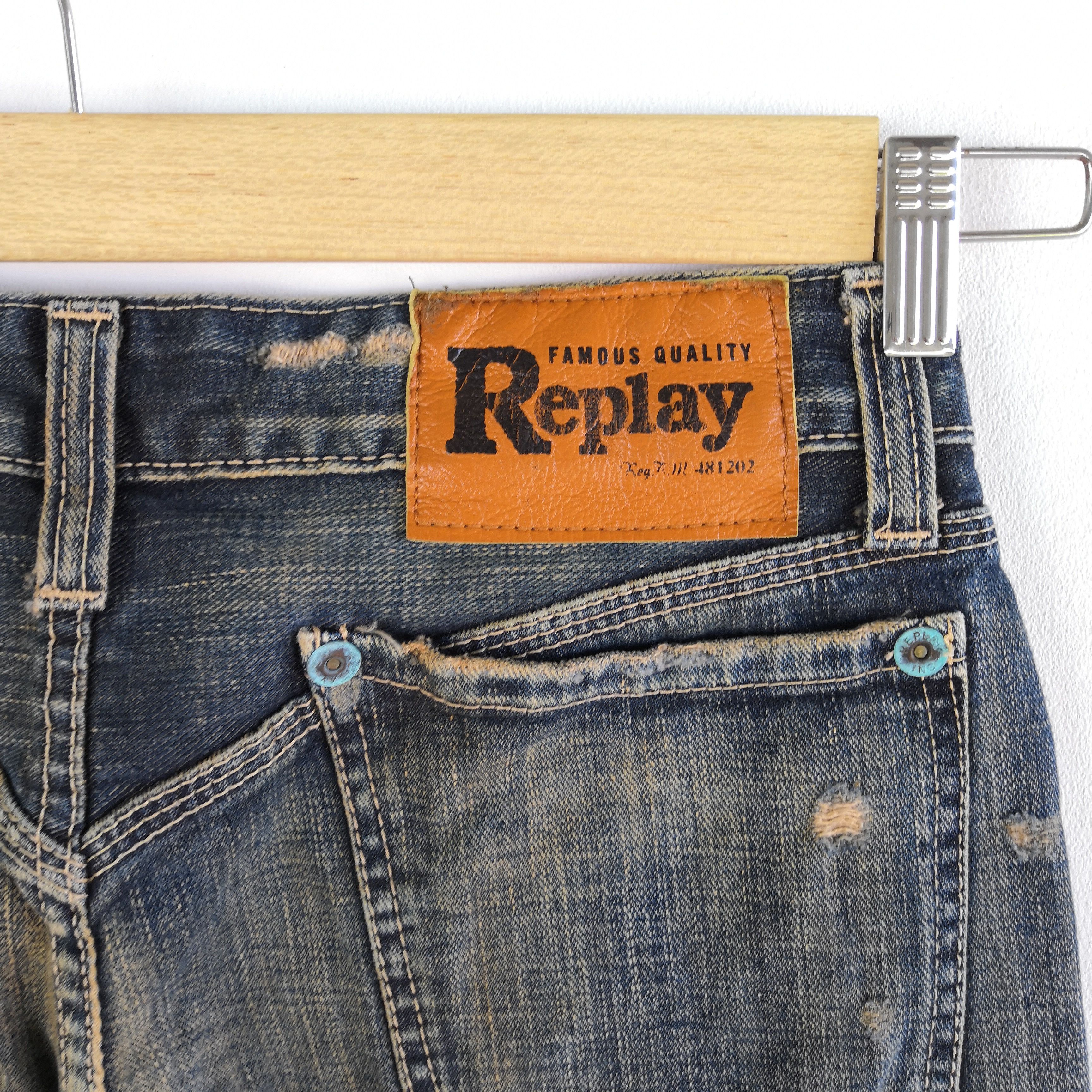 Japanese Brand Vintage Reply Selvedge Distresses Jeans Japanese Denim Size 28" / US 6 / IT 42 - 7 Thumbnail