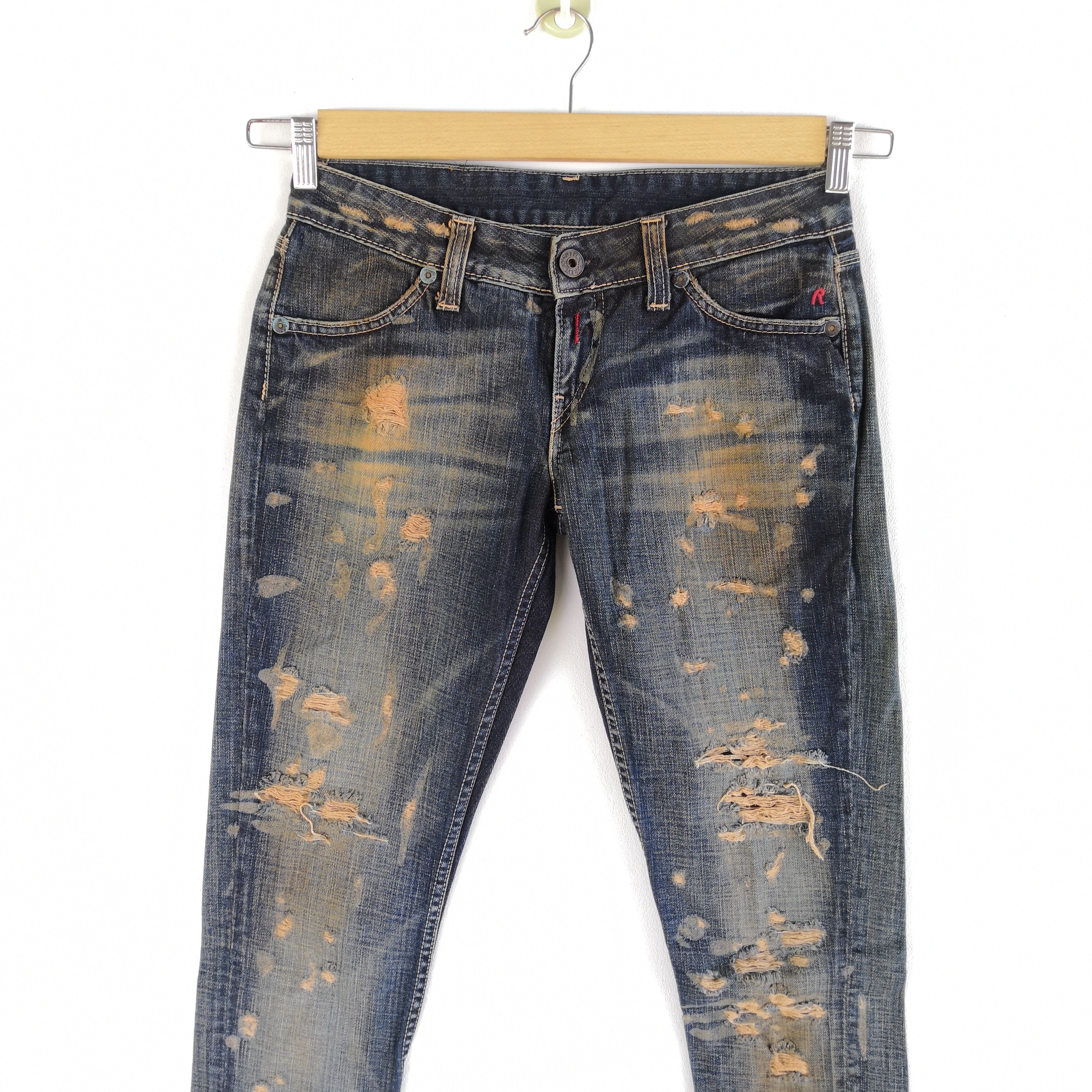 Japanese Brand Vintage Reply Selvedge Distresses Jeans Japanese Denim Size 28" / US 6 / IT 42 - 3 Thumbnail