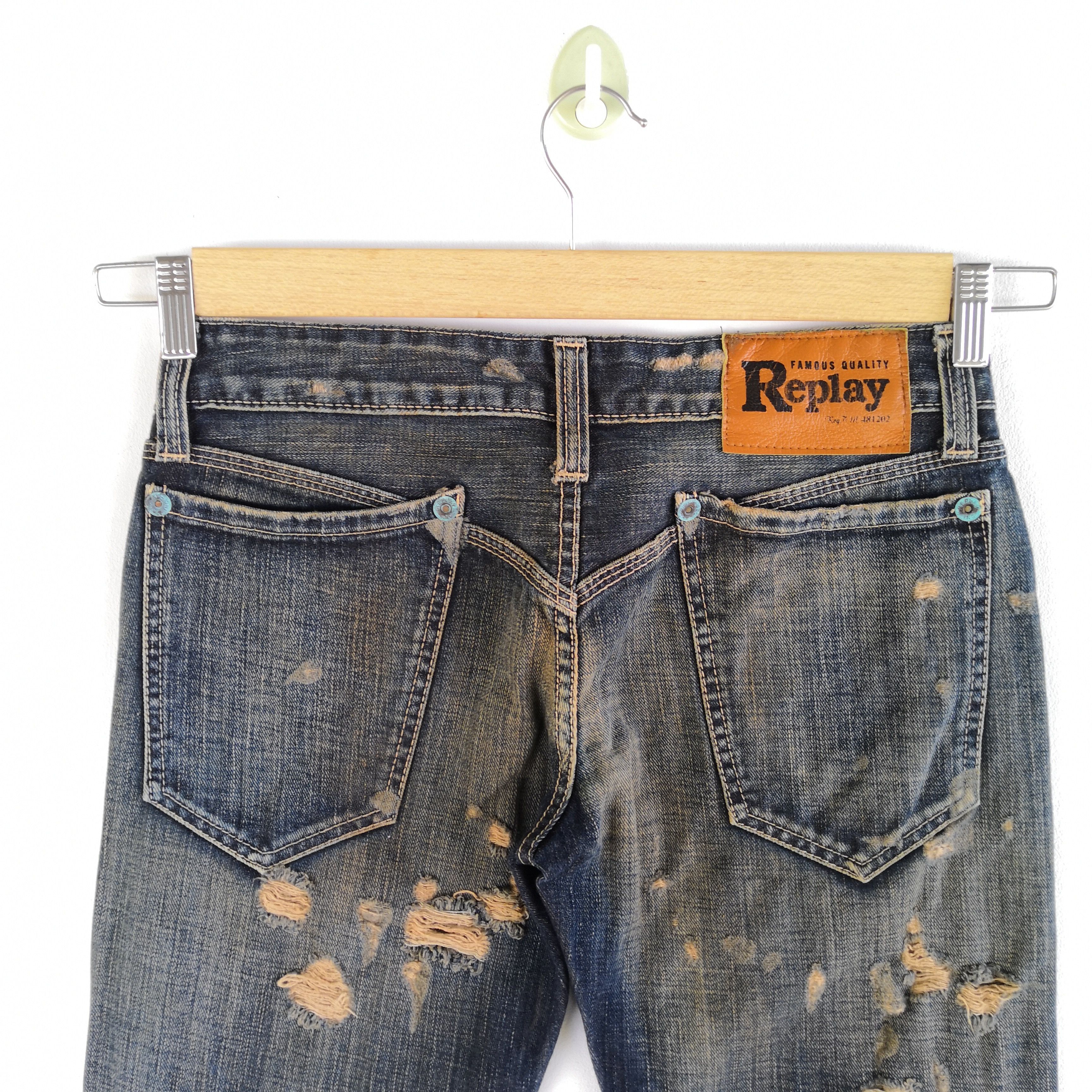 Japanese Brand Vintage Reply Selvedge Distresses Jeans Japanese Denim Size 28" / US 6 / IT 42 - 5 Thumbnail