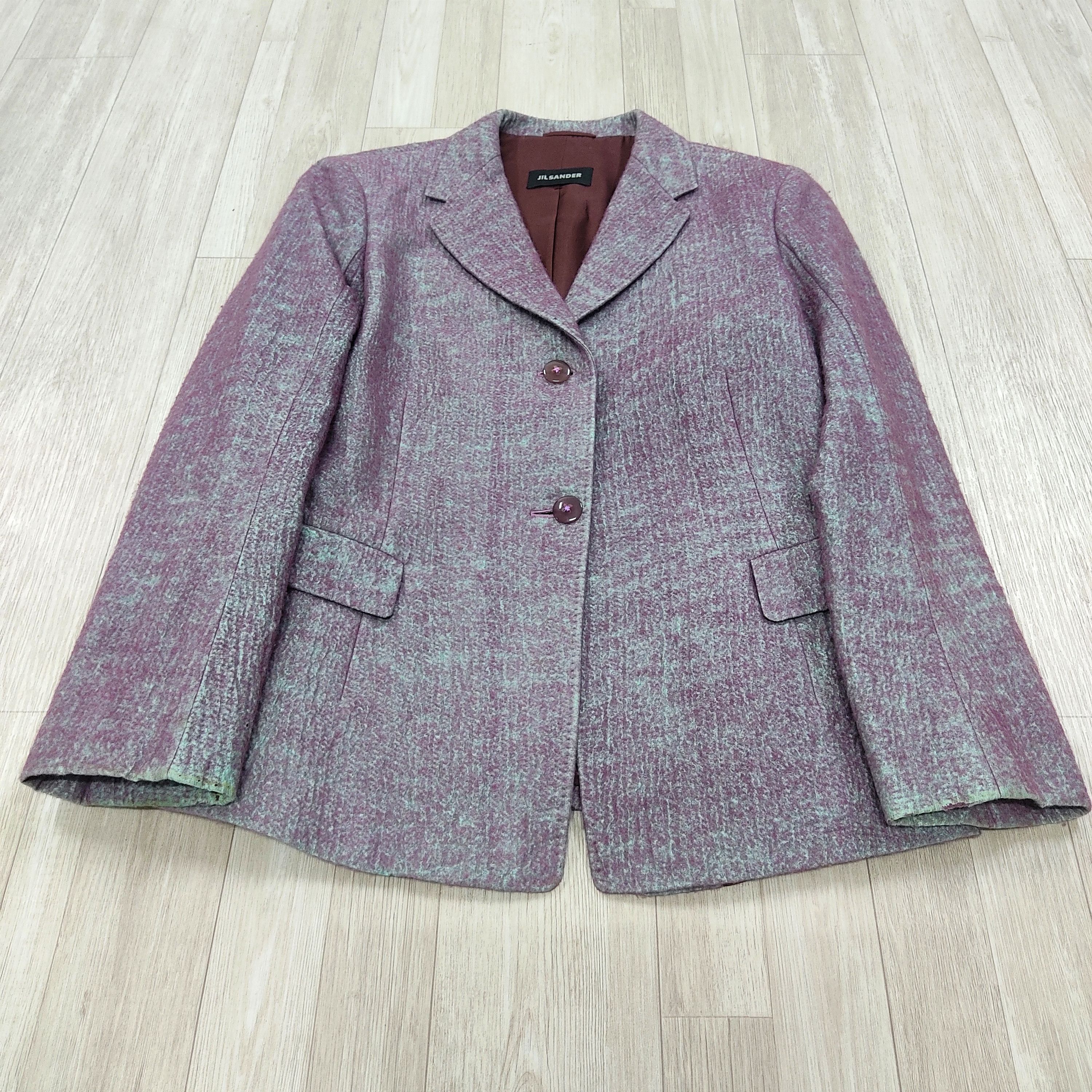 Designer × Jil Sander JIL SANDER Wool Silk Blazer Jacket Size S / US 4 / IT 40 - 15 Thumbnail