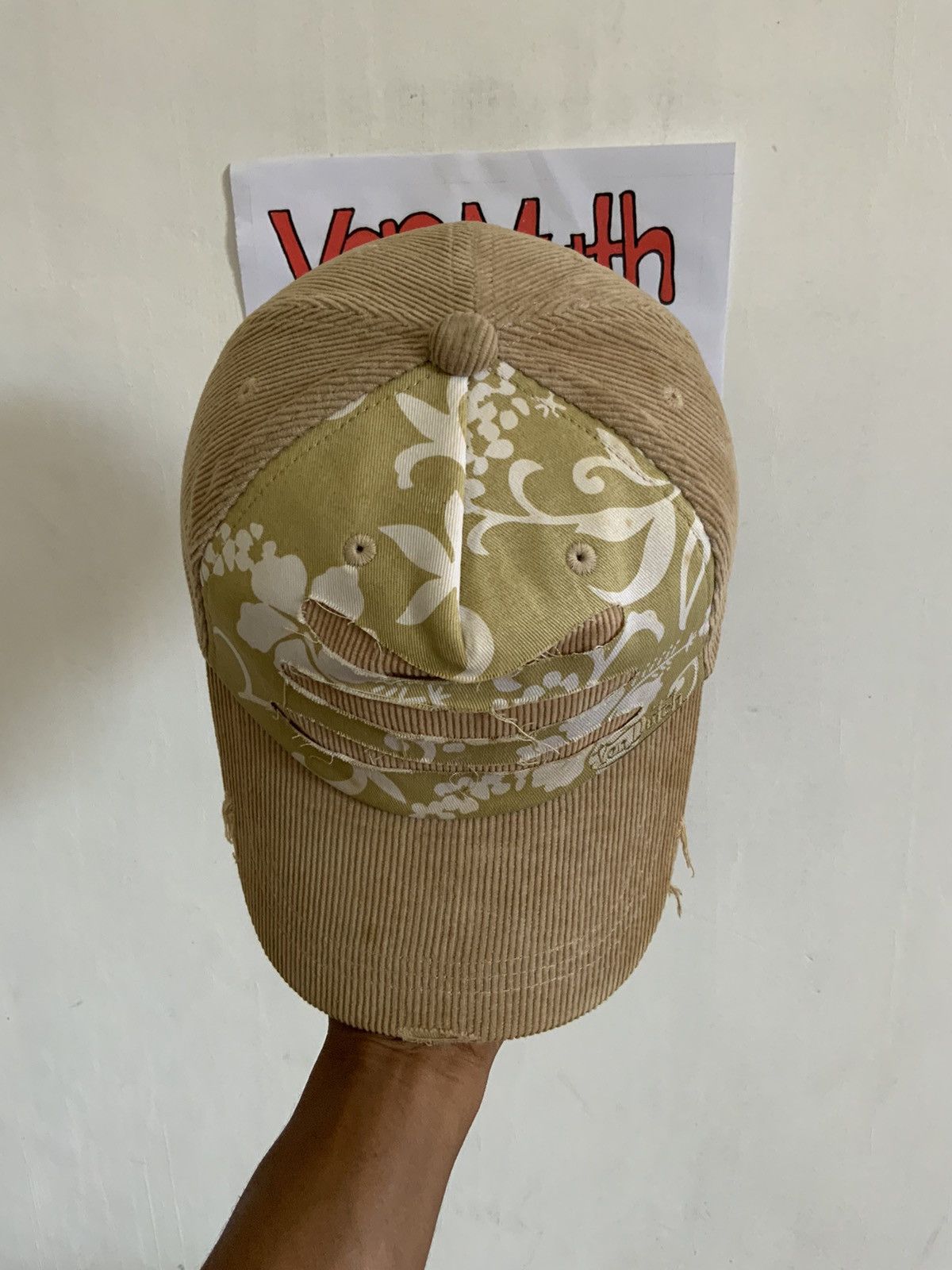 Von Dutch Von Dutch x Flying Eyeball Distressed Corduroi Trucker Hat Size ONE SIZE - 7 Thumbnail