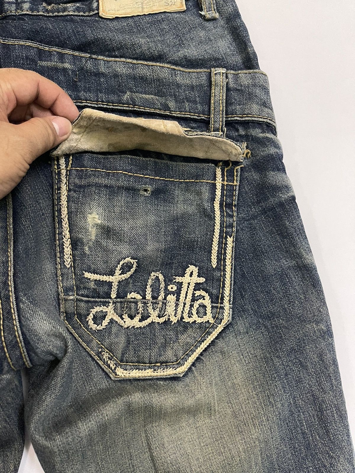 Japanese Brand VINTAGE LOLITA JEANS RARE DESIGN Size US 33 - 9 Thumbnail