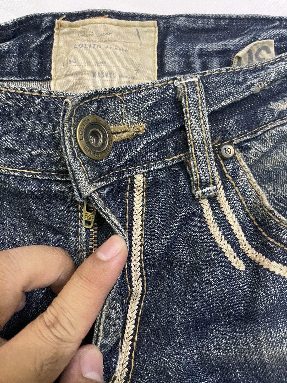 Japanese Brand VINTAGE LOLITA JEANS RARE DESIGN Size US 33 - 5 Thumbnail