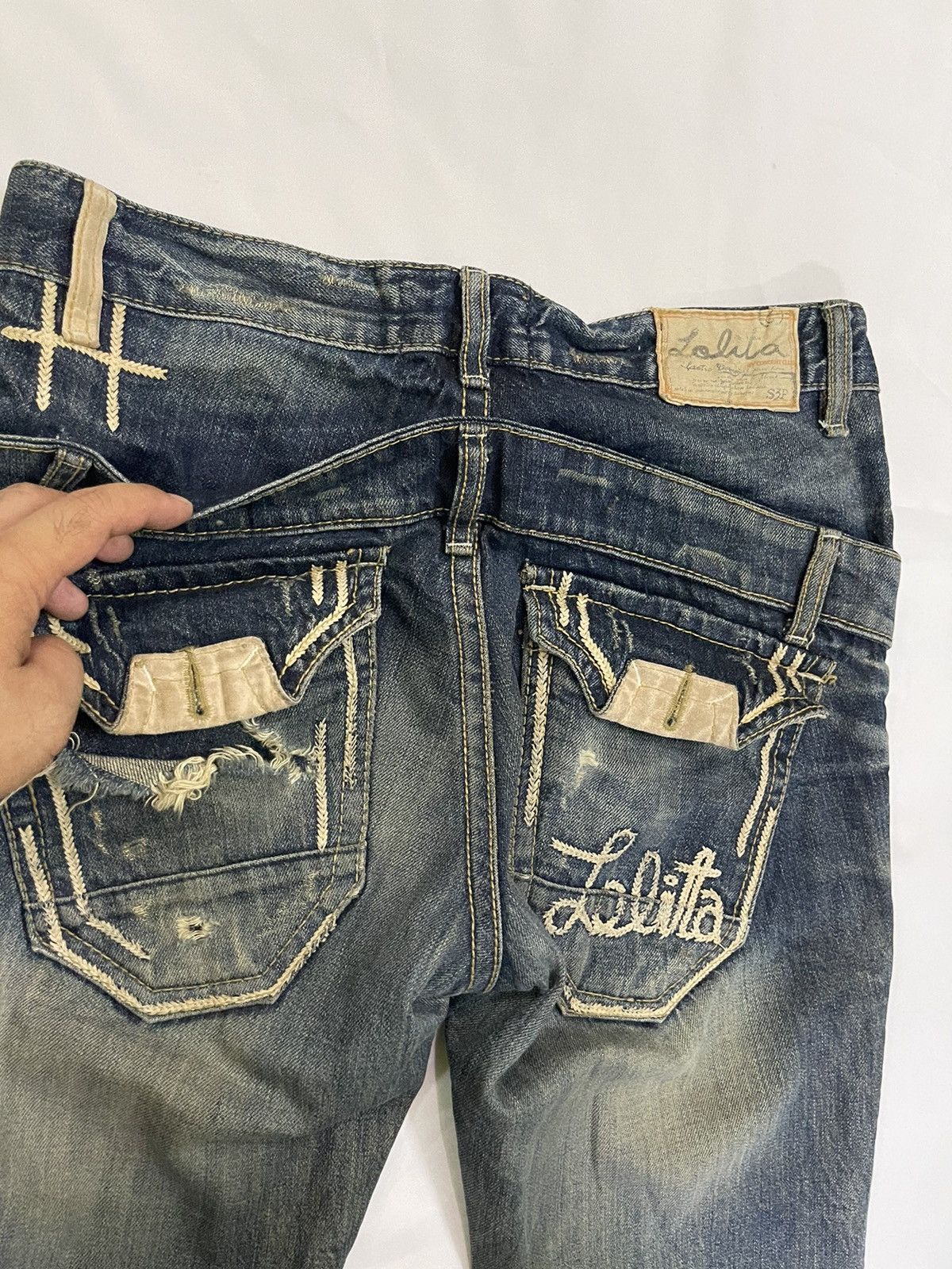Japanese Brand VINTAGE LOLITA JEANS RARE DESIGN Size US 33 - 7 Thumbnail