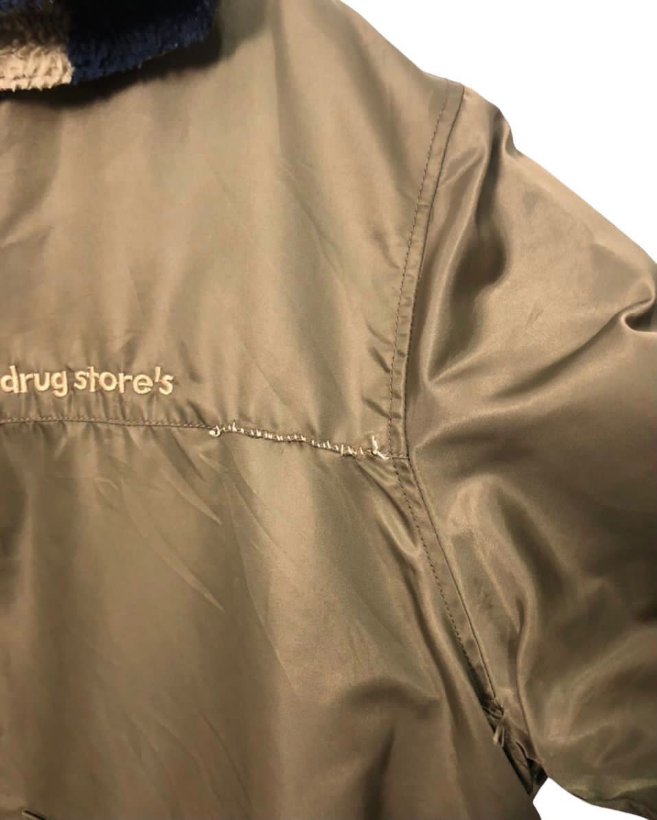 Japanese Brand Vtg Drug Stores Embroidery Big Logo Reversible Hoodie Jacket Size US XL / EU 56 / 4 - 11 Thumbnail