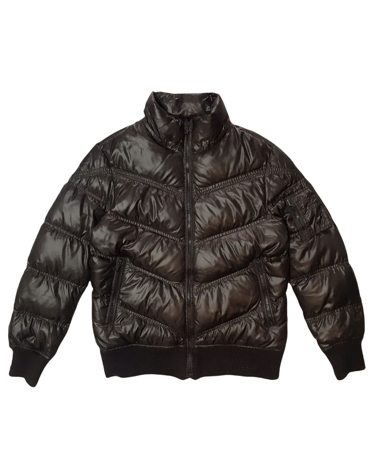 image of Vintage Jun Takahashi Uniqlo Brown Puffer Jacket, Men's (Size Medium)