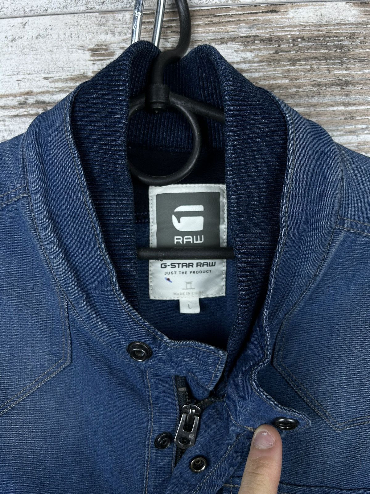 G-Star × Vintage Mens G Star Raw Denim Jacket overshot streetwear y2k Size US L / EU 52-54 / 3 - 7 Thumbnail