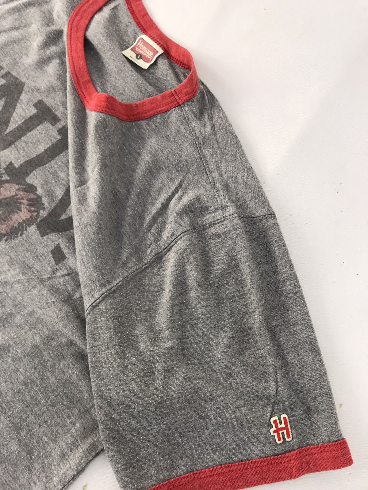 Homage Homage University Of Cincinmati Big Logo Ringer Tee Size US L / EU 52-54 / 3 - 3 Thumbnail