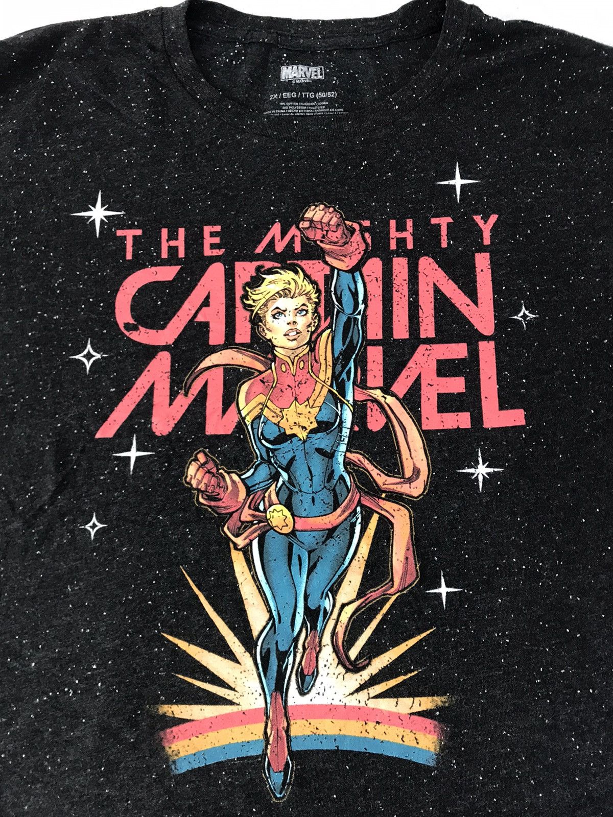 Marvel Comics Marvel The Mighty Captain Marvel Flying Girl PaintSplash Tee Size US XL / EU 56 / 4 - 3 Thumbnail