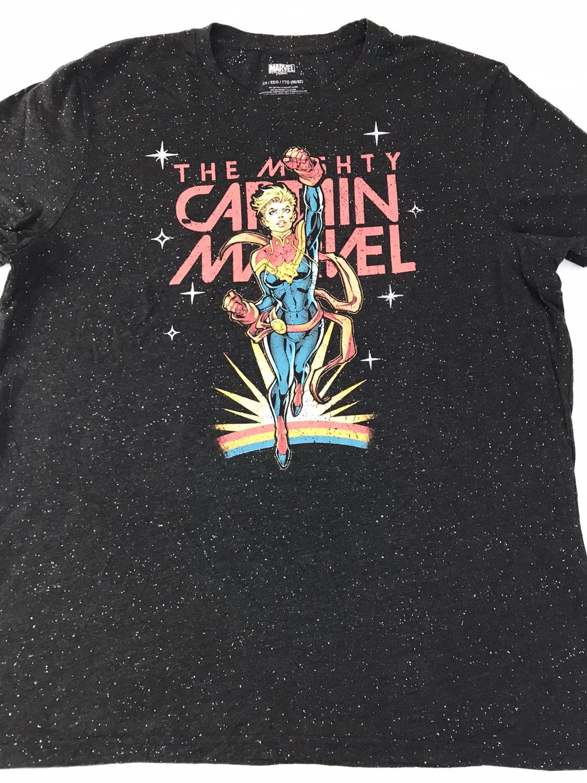 Marvel Comics Marvel The Mighty Captain Marvel Flying Girl PaintSplash Tee Size US XL / EU 56 / 4 - 2 Thumbnail