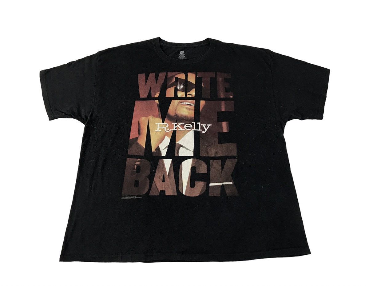 image of Band Tees x Vintage Hanes R Kelly American R&b Artist Write Me Back Album Tee in Black (Size XL)