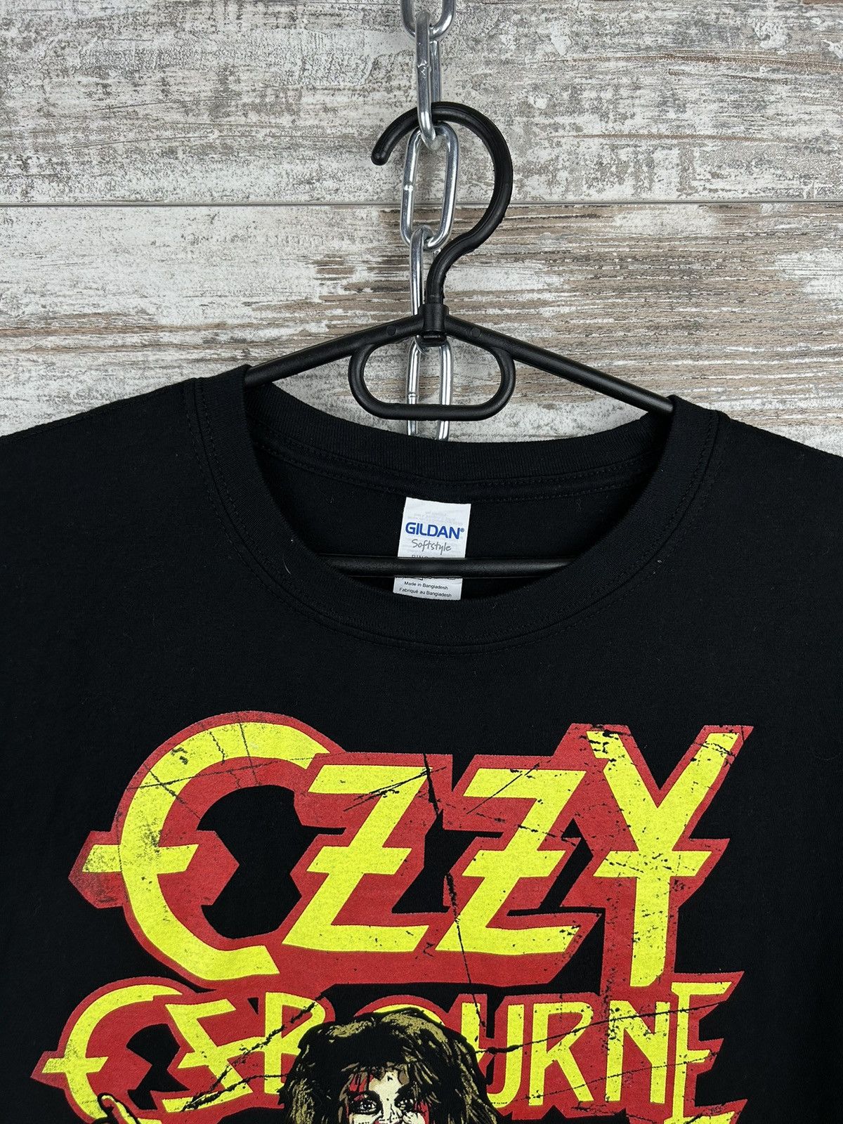 Band Tees Mens Vintage Ozzy Osbourne Concert Tee T Shirt rock band Size US L / EU 52-54 / 3 - 2 Thumbnail