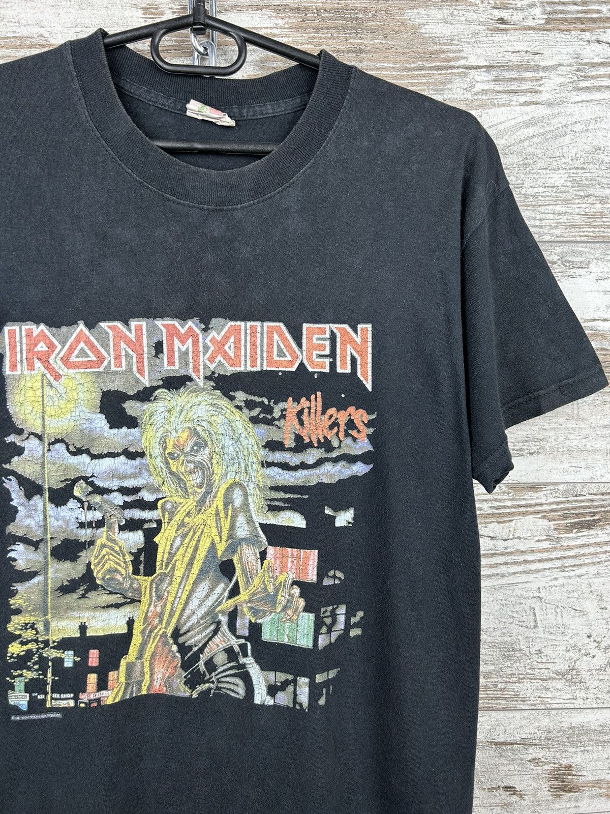 Band Tees × Iron Maiden × Vintage Mens Vintage Iron Maiden T Shirt rock band tee y2k rare Size US M / EU 48-50 / 2 - 2 Thumbnail