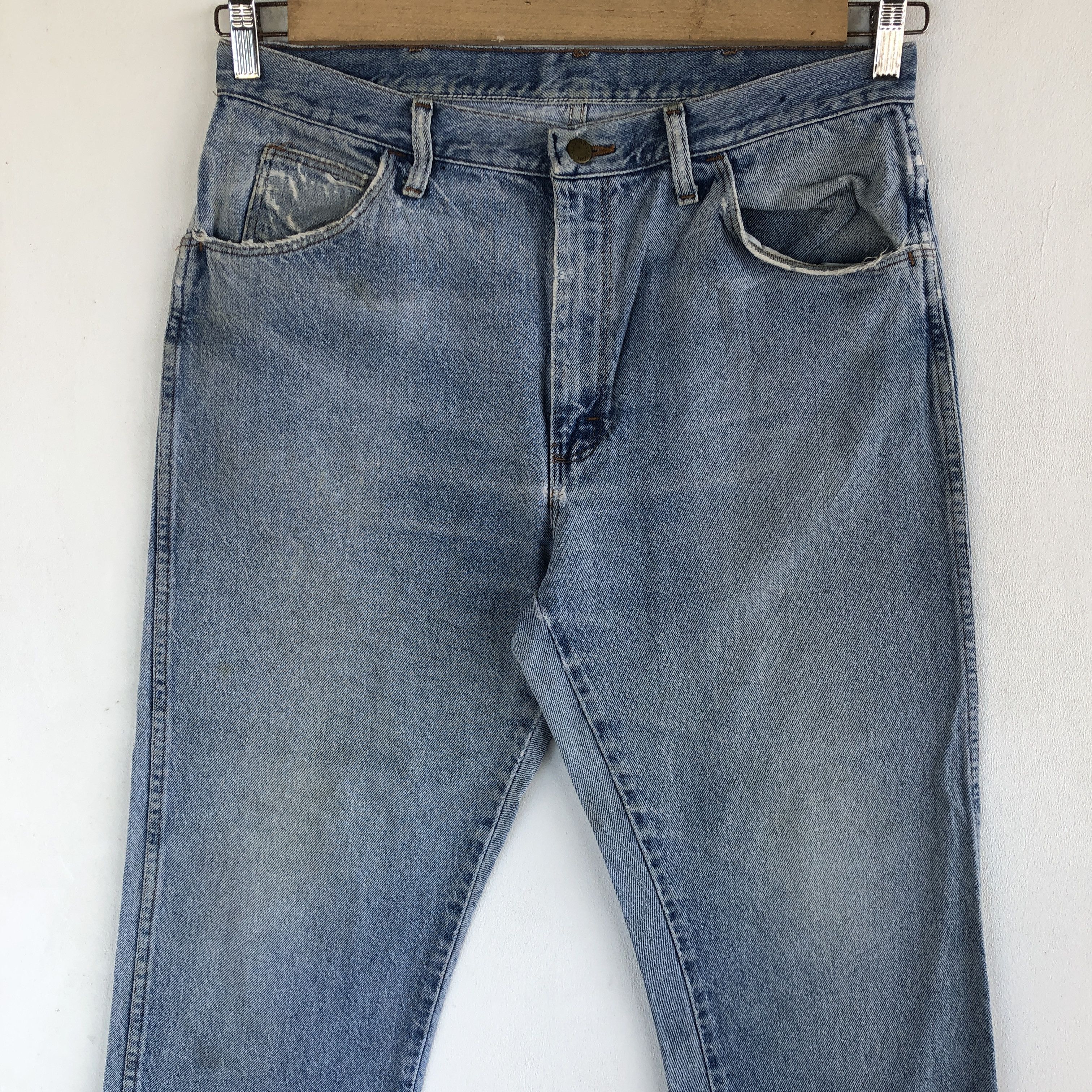 Japanese Brand Vintage Gold Legendary Sun Faded Jeans Light Wash Denim Size US 34 / EU 50 - 5 Thumbnail
