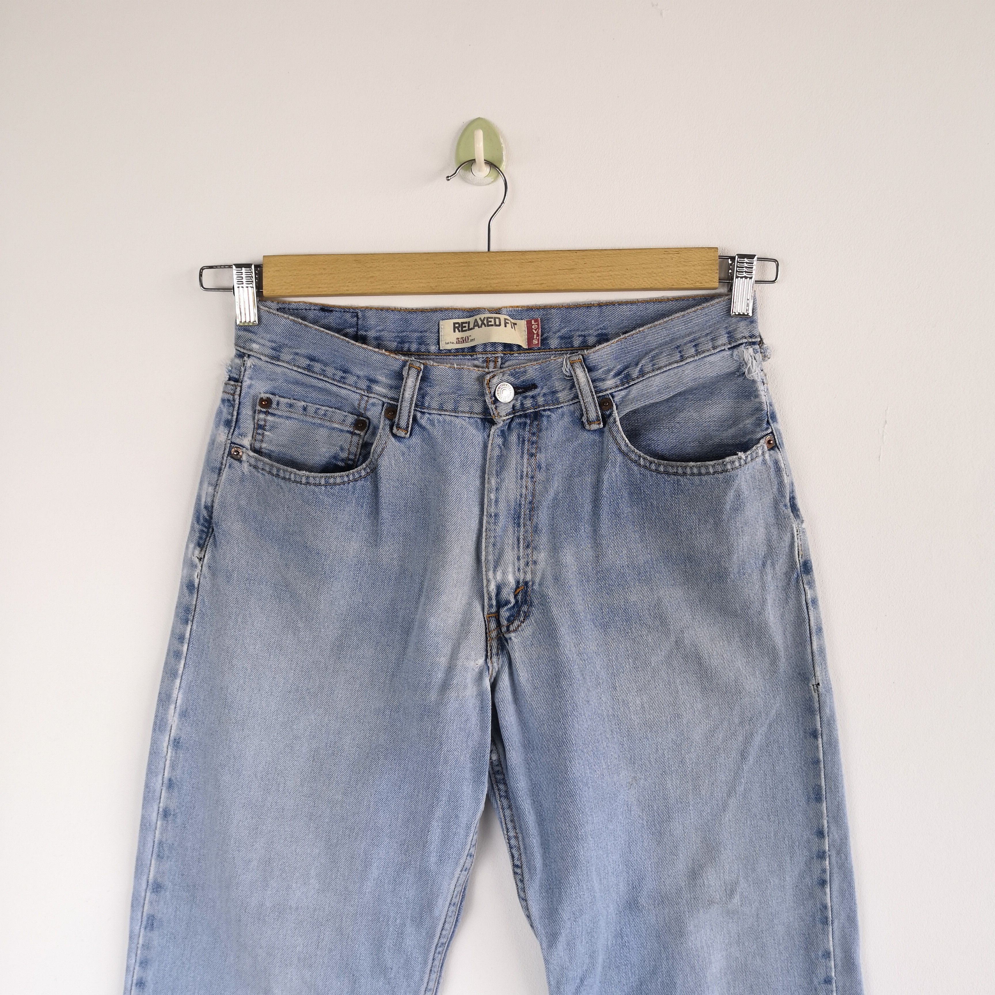 Levi's Vintage Levi's Distressed Jeans Levis 550 Light Wash Denim Size US 30 / EU 46 - 3 Thumbnail