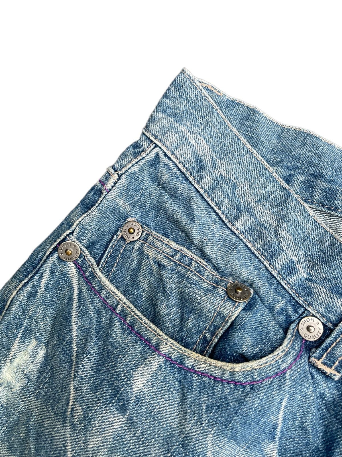Japanese Brand Japanese Nylaus Custom Distresed Painted Denim Size US 34 / EU 50 - 10 Thumbnail