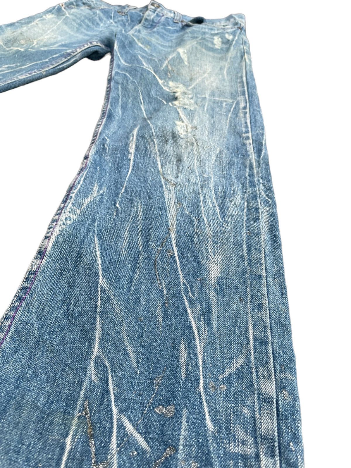 Japanese Brand Japanese Nylaus Custom Distresed Painted Denim Size US 34 / EU 50 - 5 Thumbnail