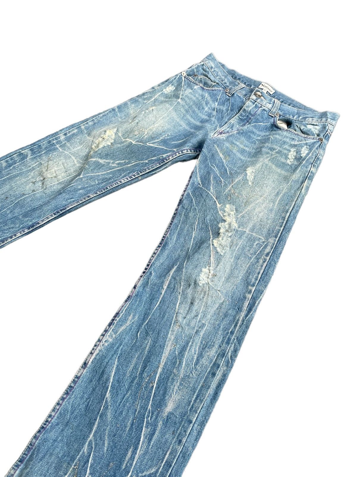 Japanese Brand Japanese Nylaus Custom Distresed Painted Denim Size US 34 / EU 50 - 3 Thumbnail