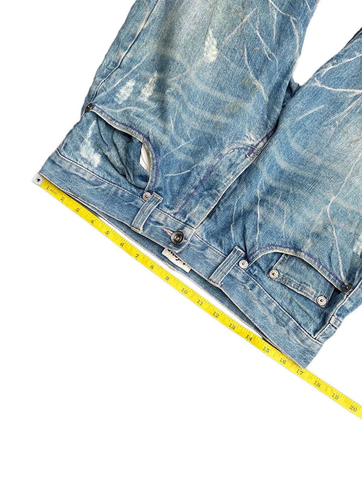 Japanese Brand Japanese Nylaus Custom Distresed Painted Denim Size US 34 / EU 50 - 2 Thumbnail