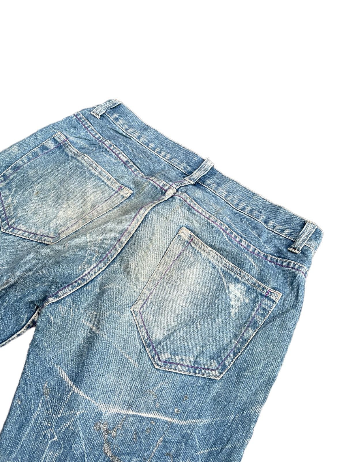 Japanese Brand Japanese Nylaus Custom Distresed Painted Denim Size US 34 / EU 50 - 14 Thumbnail