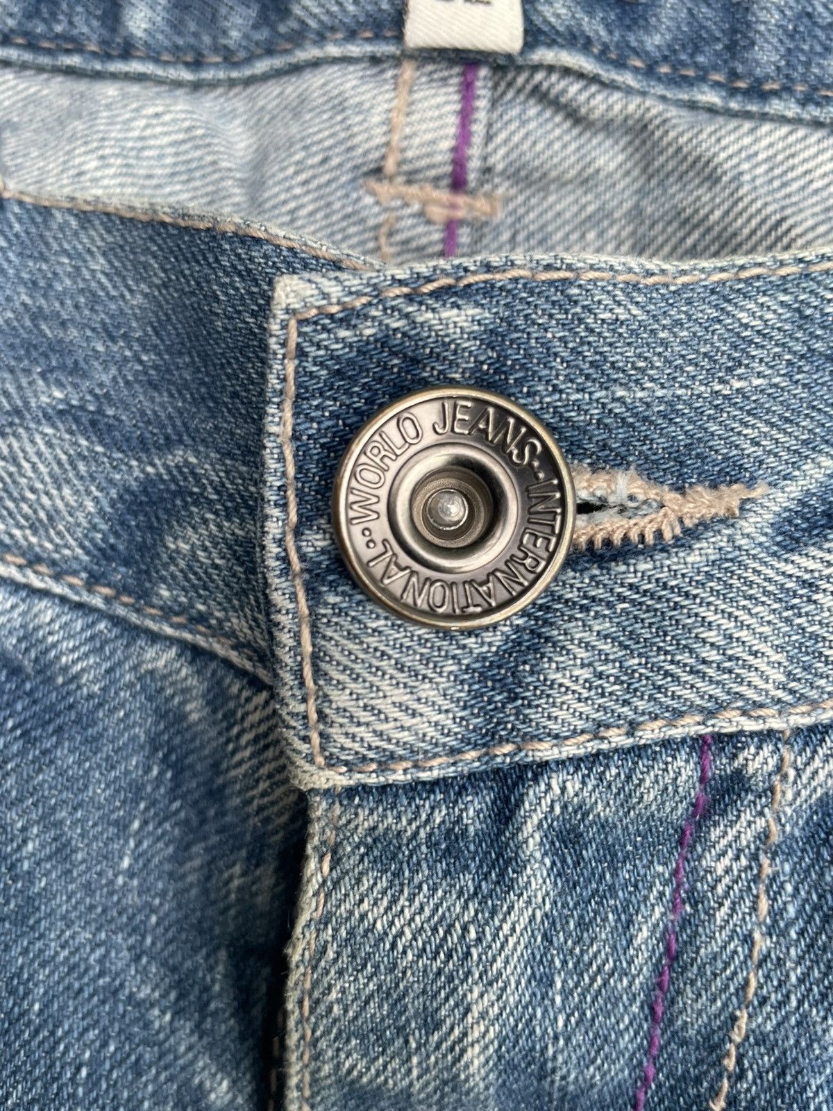 Japanese Brand Japanese Nylaus Custom Distresed Painted Denim Size US 34 / EU 50 - 17 Thumbnail
