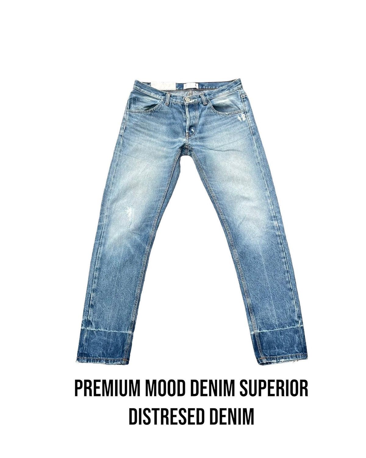 image of Distressed Denim Premium Mood Denim Superior Distresed Denim in Blue, Men's (Size 33)