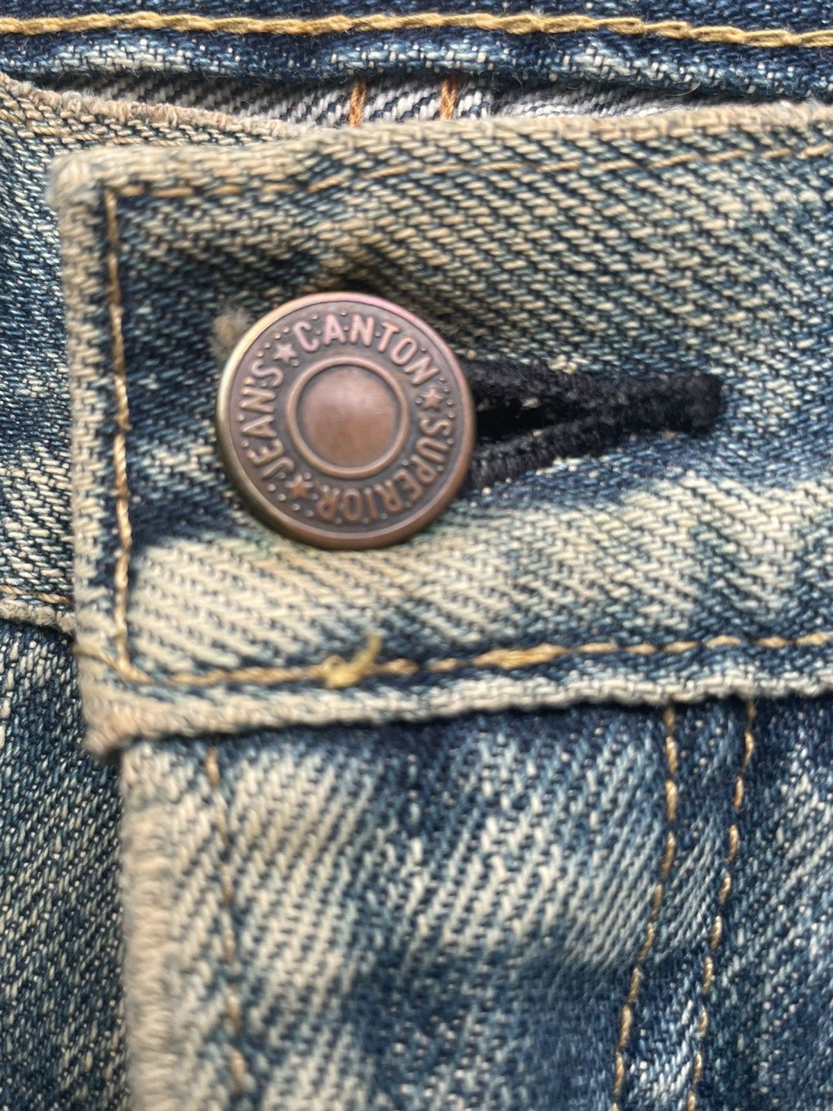 Japanese Brand × Vintage Vintage Canton Selvedge Distresed Denim Size US 31 - 19 Thumbnail
