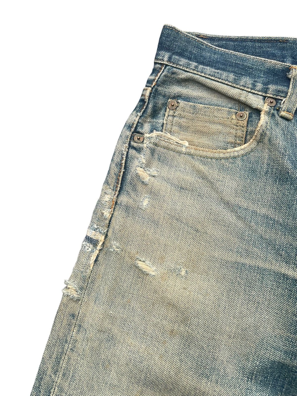 Japanese Brand × Vintage Vintage Canton Selvedge Distresed Denim Size US 31 - 7 Thumbnail