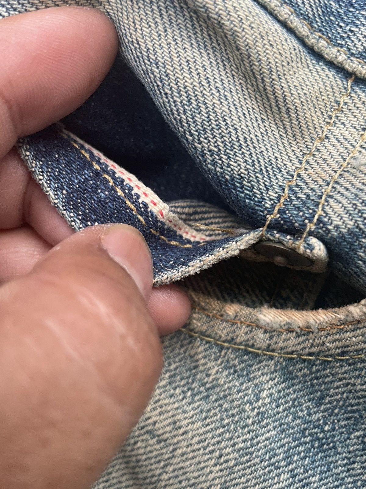 Japanese Brand × Vintage Vintage Canton Selvedge Distresed Denim Size US 31 - 20 Thumbnail