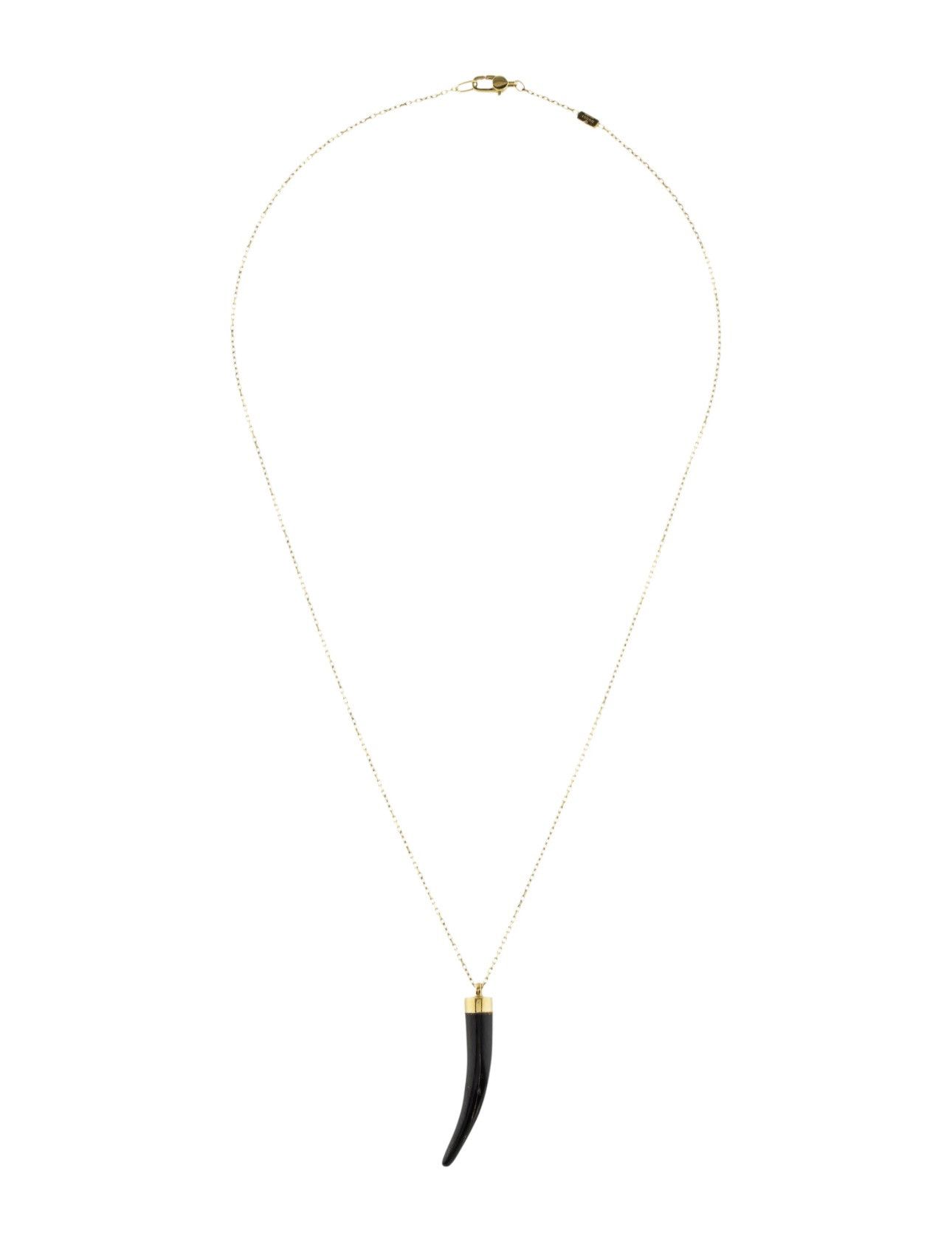 Gucci Gucci Tom Ford Era 18k Gold SS03 Runway Onyx Horn Necklace Size ONE SIZE - 3 Thumbnail