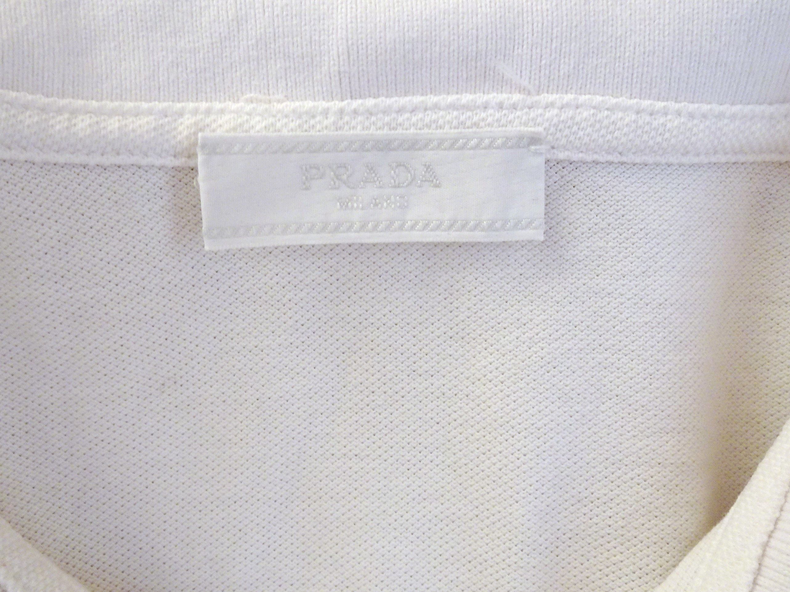 Prada PRADA STRIPED TRIM DETAIL POLO T-SHIRT Size US M / EU 48-50 / 2 - 2 Thumbnail