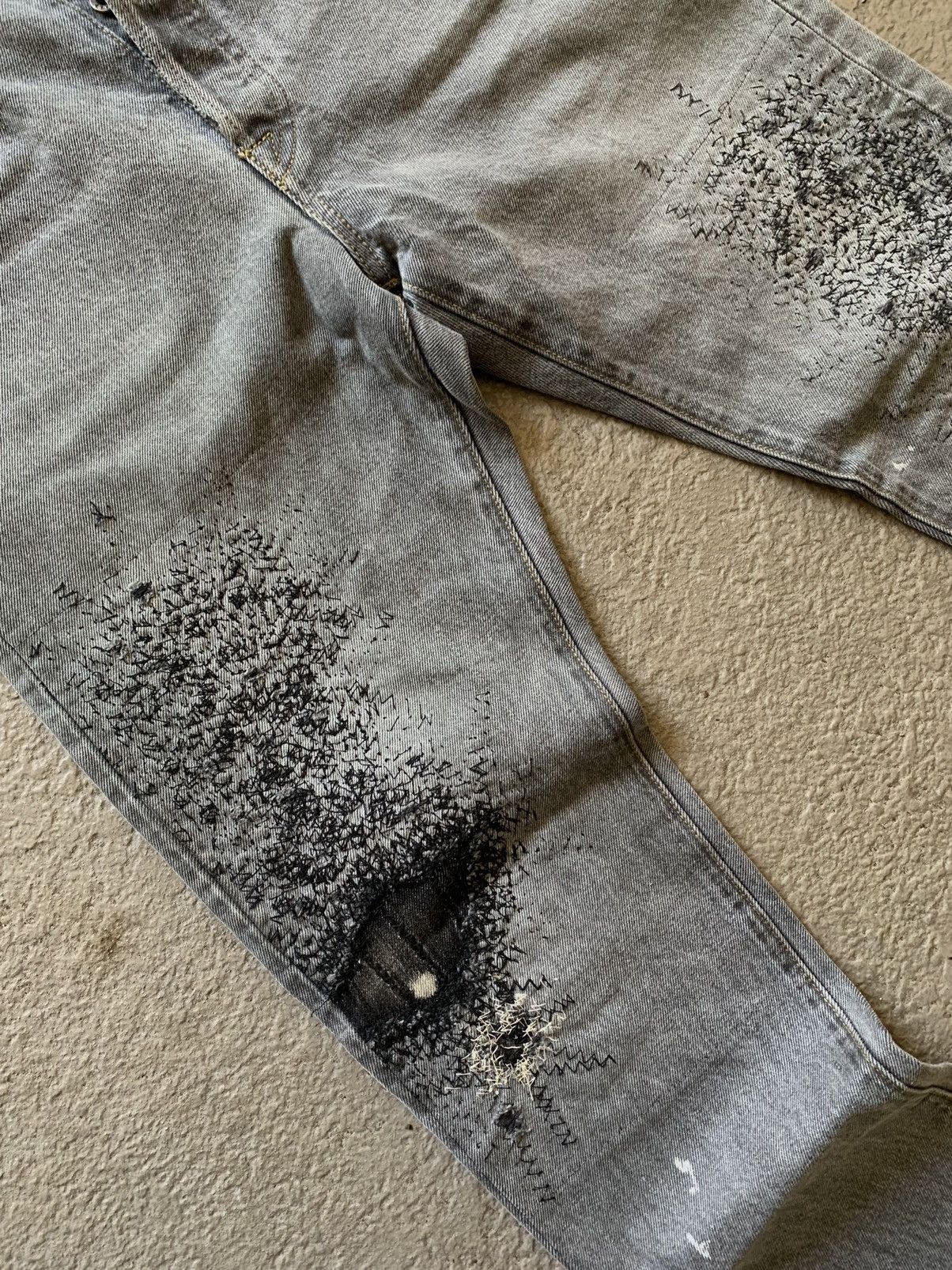 Kapital 14oz 5p Monkey Cisco Distressed Boro Denim Jeans Size US 32 / EU 48 - 2 Thumbnail