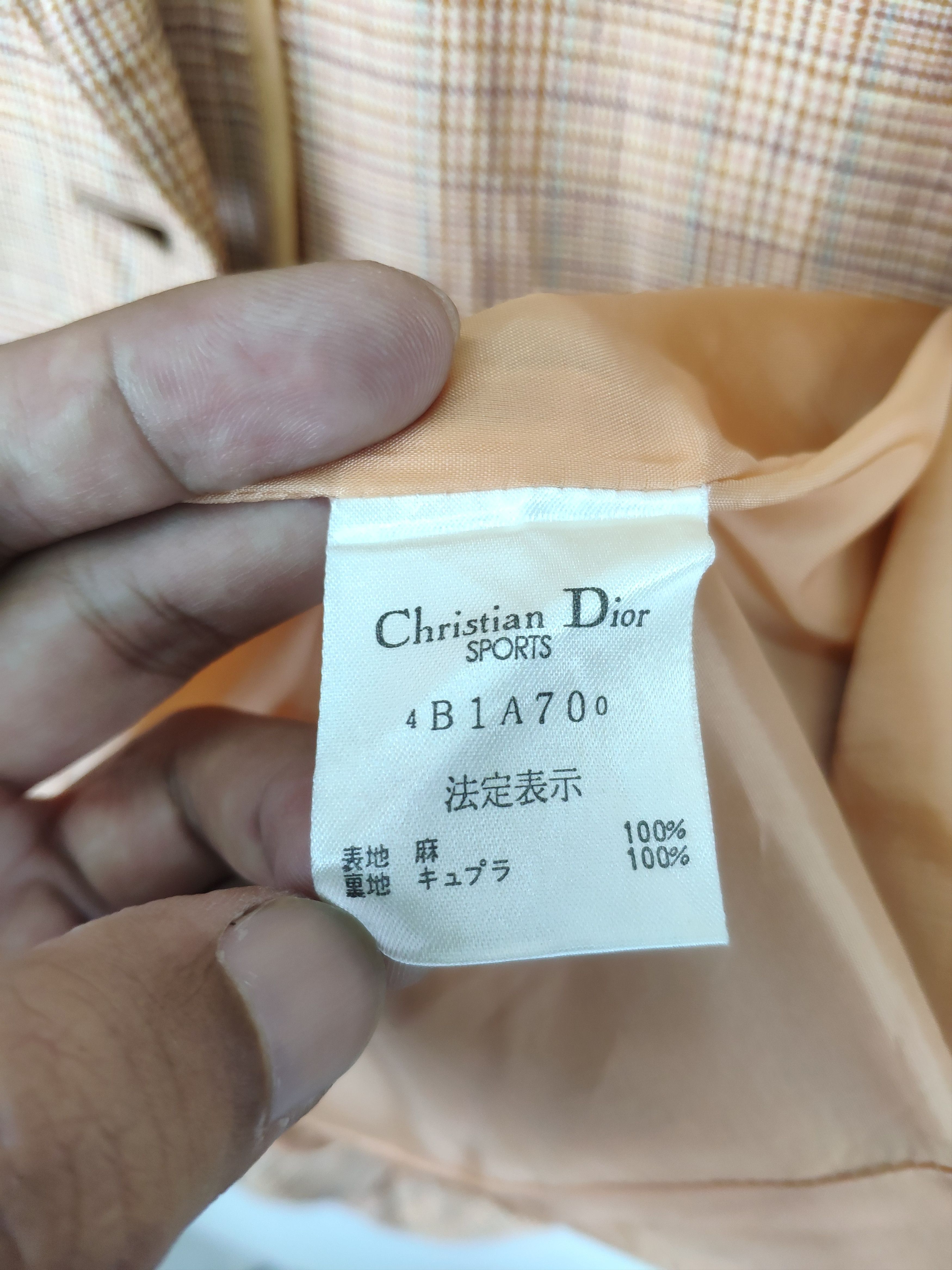 Christian Dior Monsieur × Designer Christian Dior Blazer Hemp Fabric Size M / US 6-8 / IT 42-44 - 4 Thumbnail