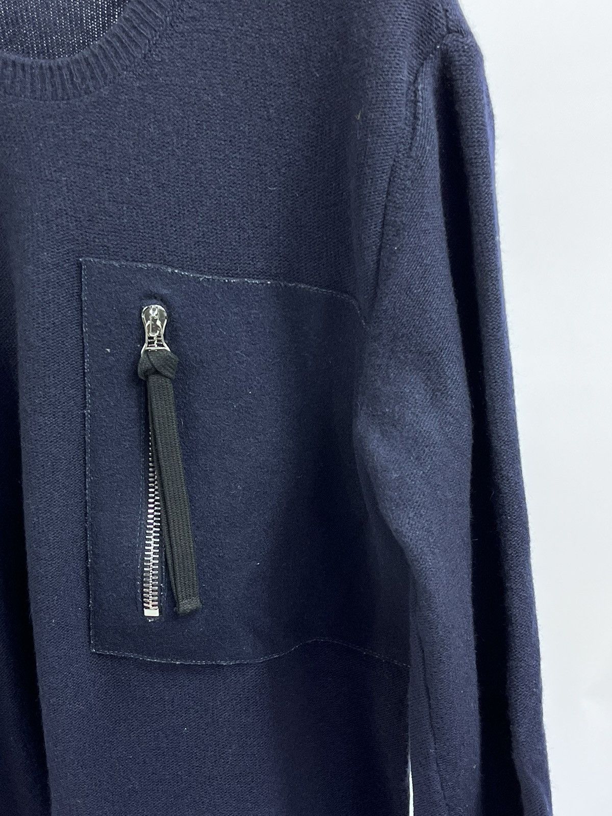 Valentino Wool Cashmere Zip Chest Pocket Patch Knitted Jumper Size US XL / EU 56 / 4 - 3 Thumbnail