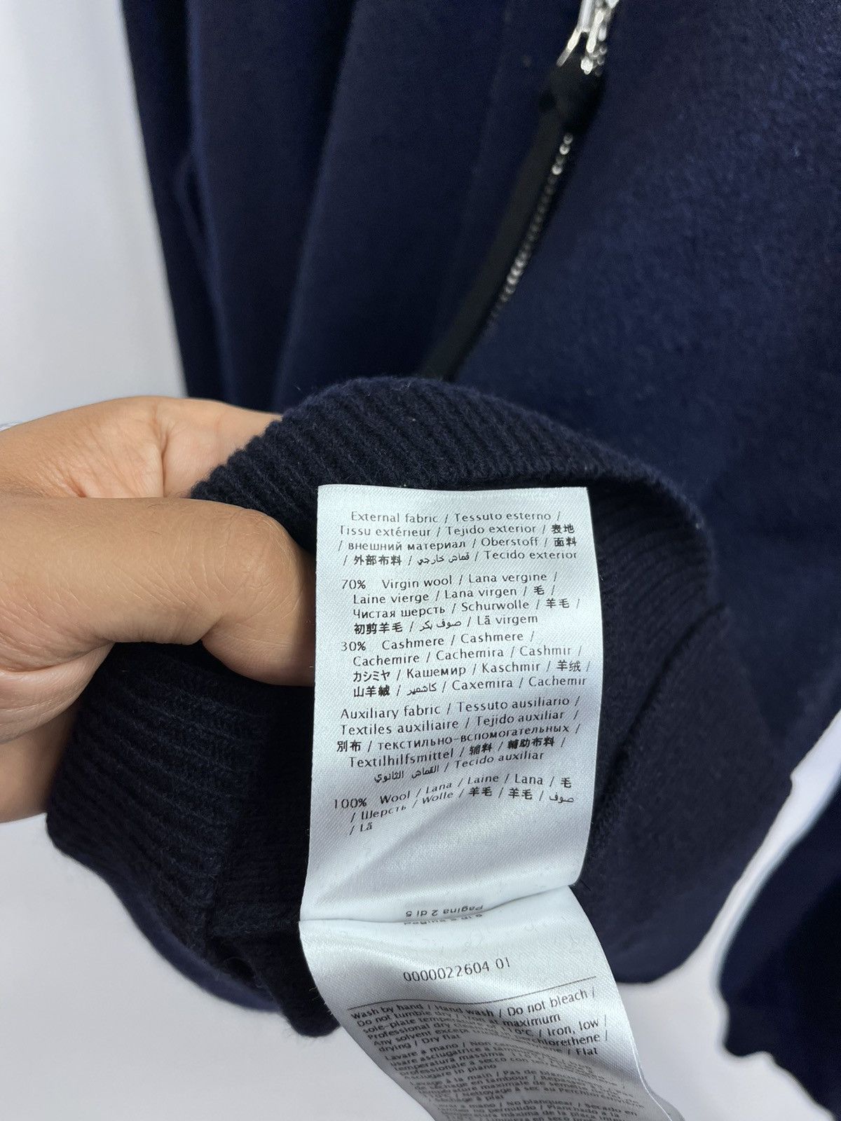 Valentino Wool Cashmere Zip Chest Pocket Patch Knitted Jumper Size US XL / EU 56 / 4 - 8 Thumbnail