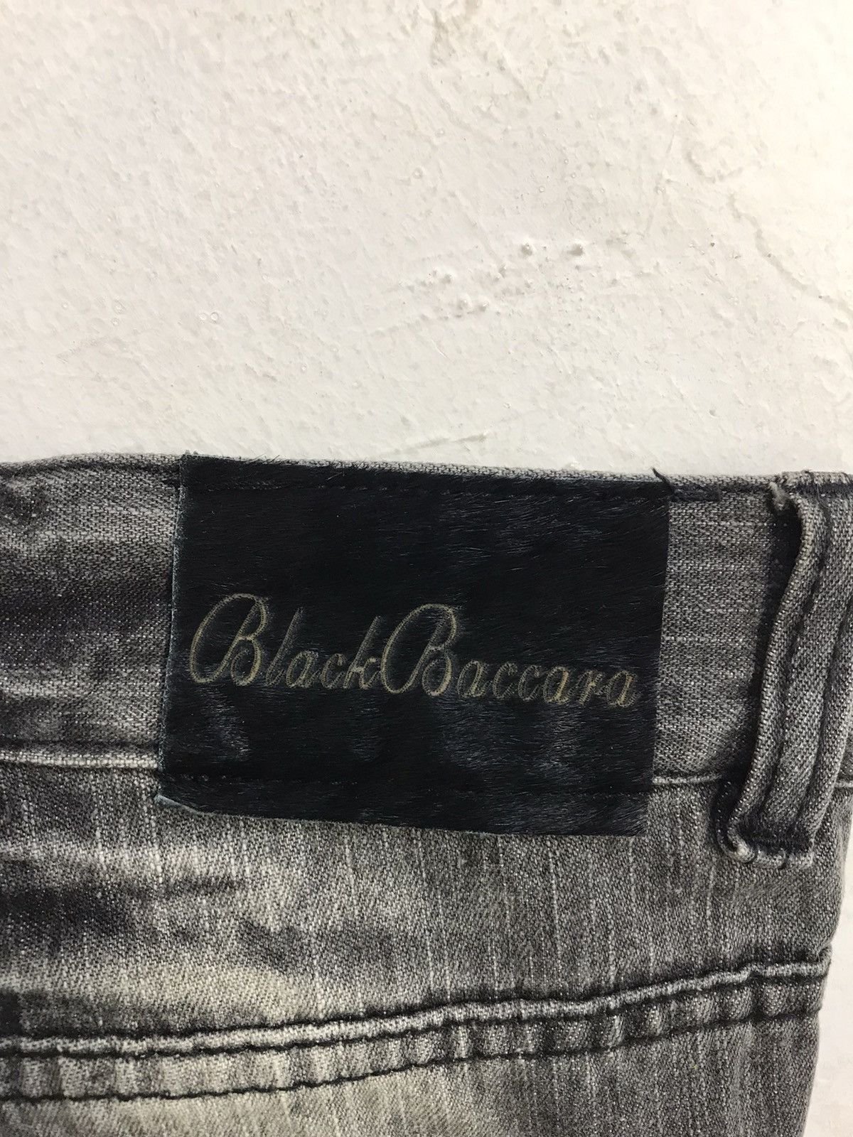 Japanese Brand Vintage Black Baccara Bondage Punk Distressed Denim Jeans Size US 32 / EU 48 - 18 Thumbnail