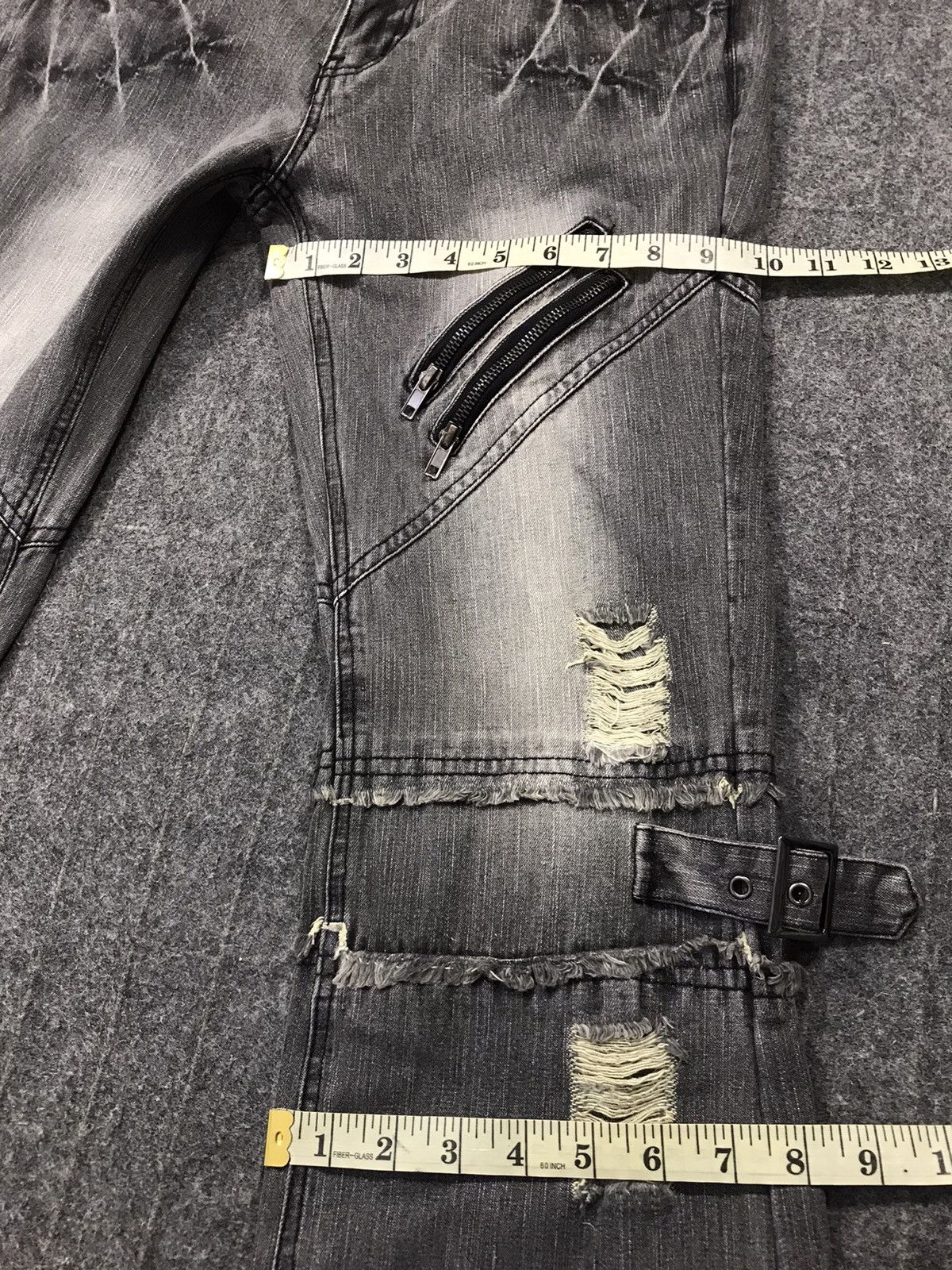 Japanese Brand Vintage Black Baccara Bondage Punk Distressed Denim Jeans Size US 32 / EU 48 - 23 Thumbnail