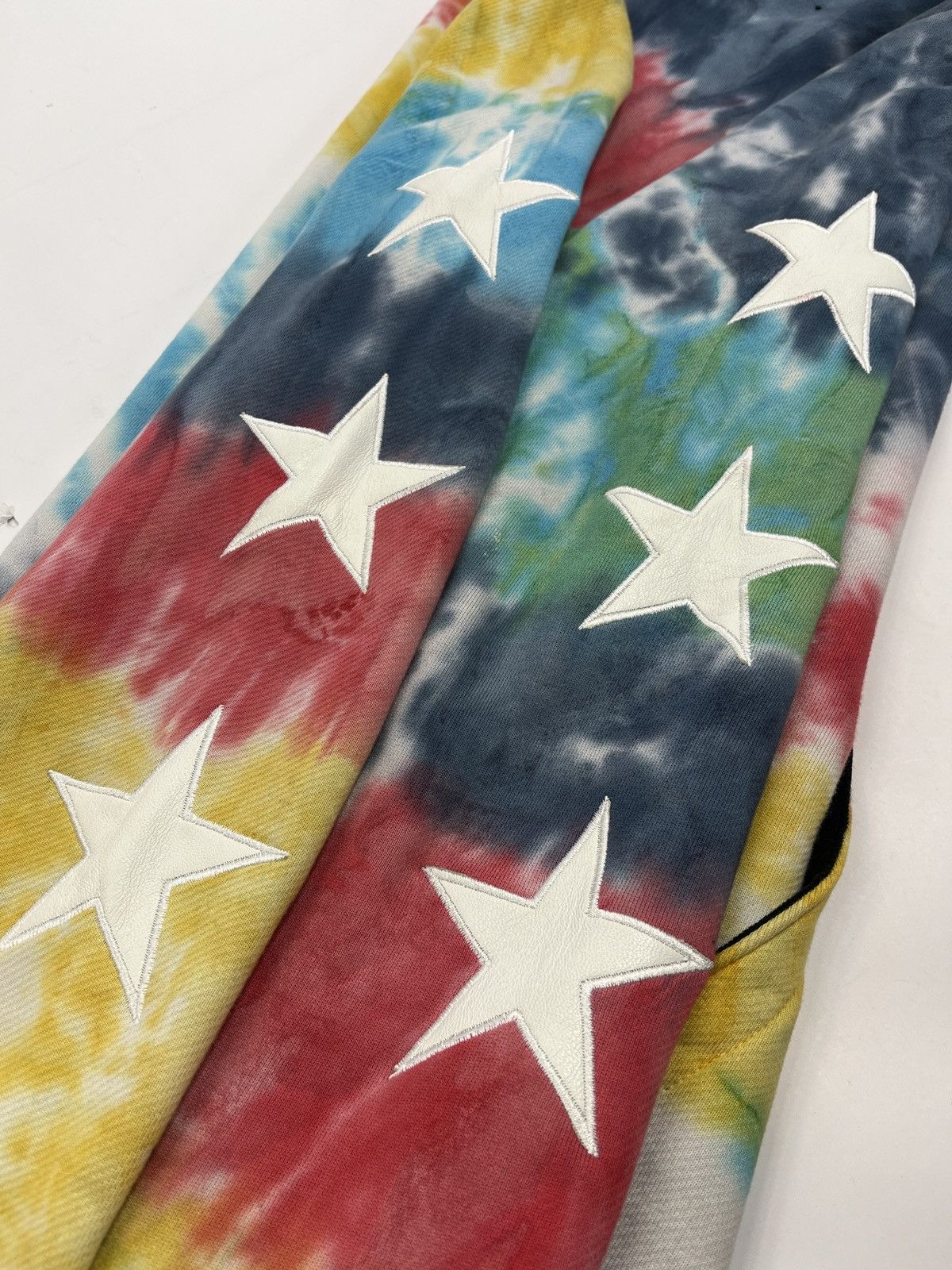 Amiri Tie-Dye leather Star Patch Hoodie Size US XXL / EU 58 / 5 - 12 Thumbnail