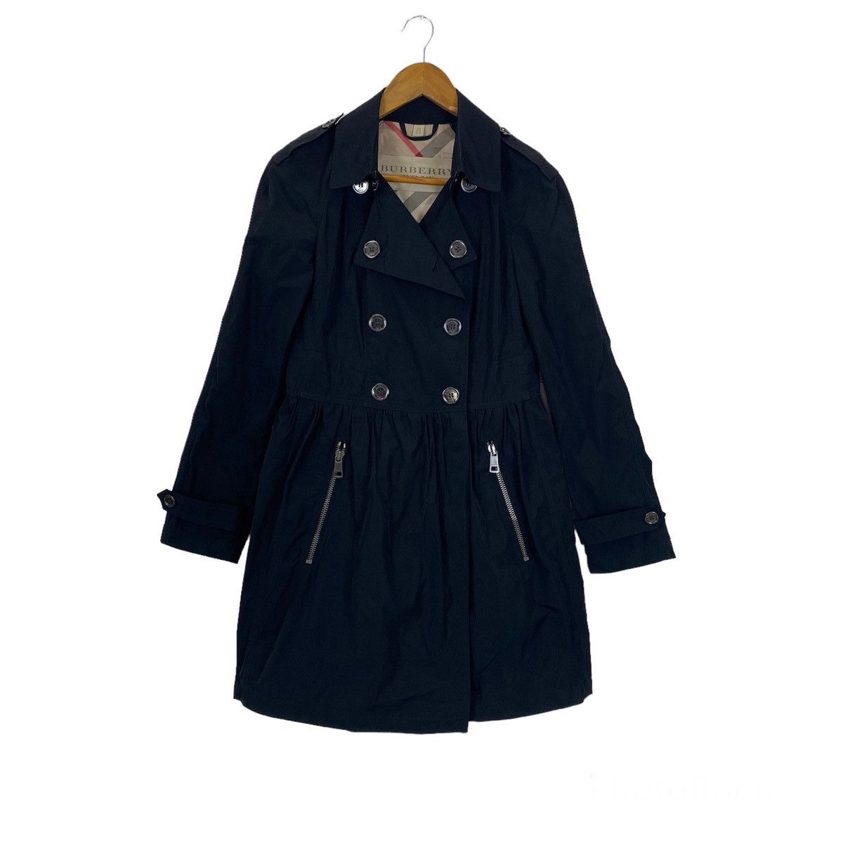 Burberry ✨Burberry Brit double breasted light nylon jacket Size S / US 4 / IT 40 - 2 Thumbnail