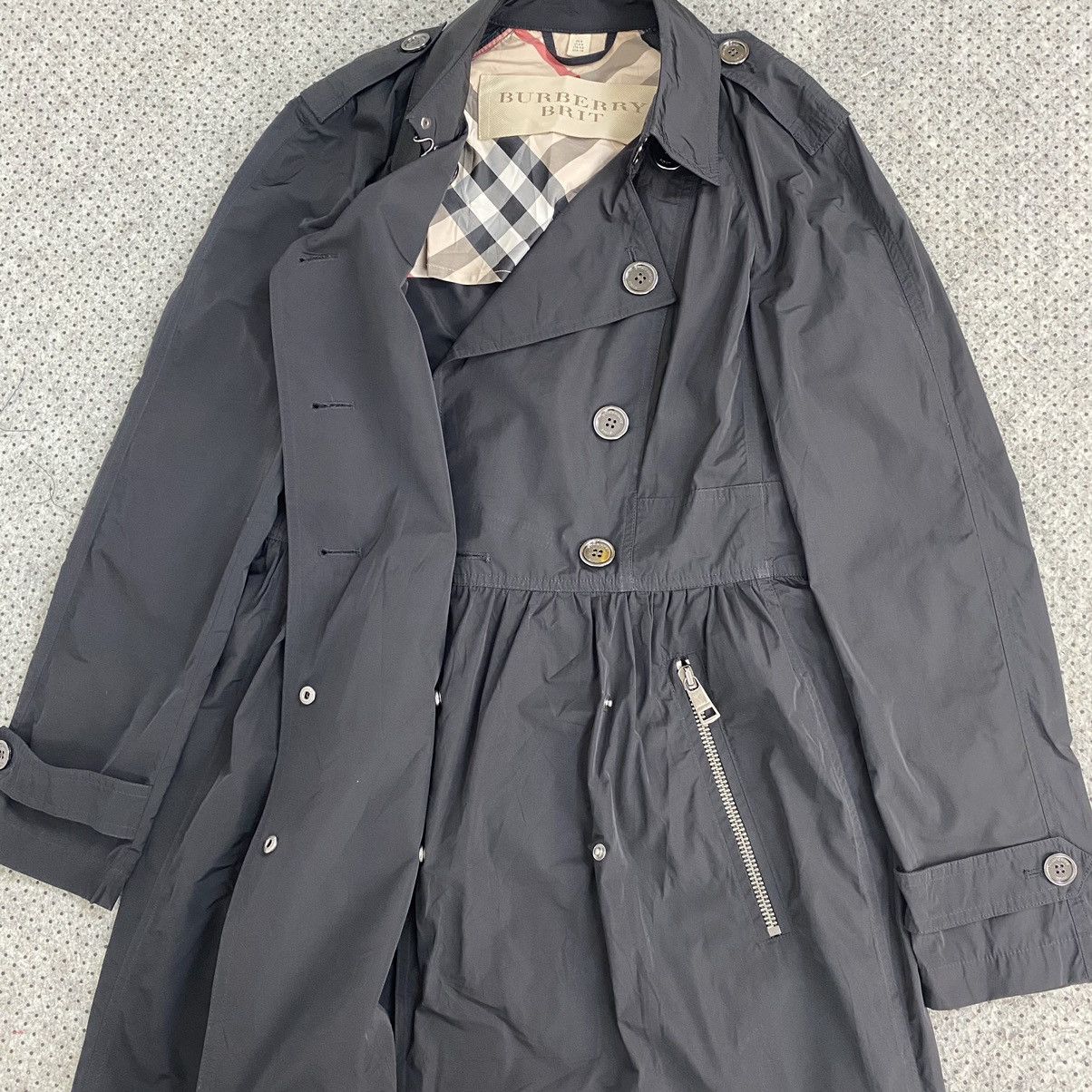 Burberry ✨Burberry Brit double breasted light nylon jacket Size S / US 4 / IT 40 - 10 Thumbnail