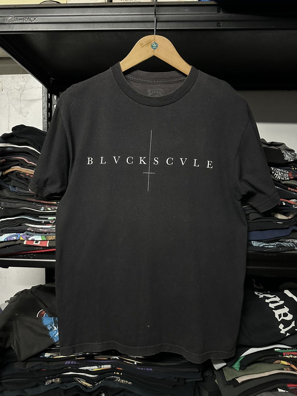 image of Sun Faded Black Scale Tee, Men's (Size Medium)